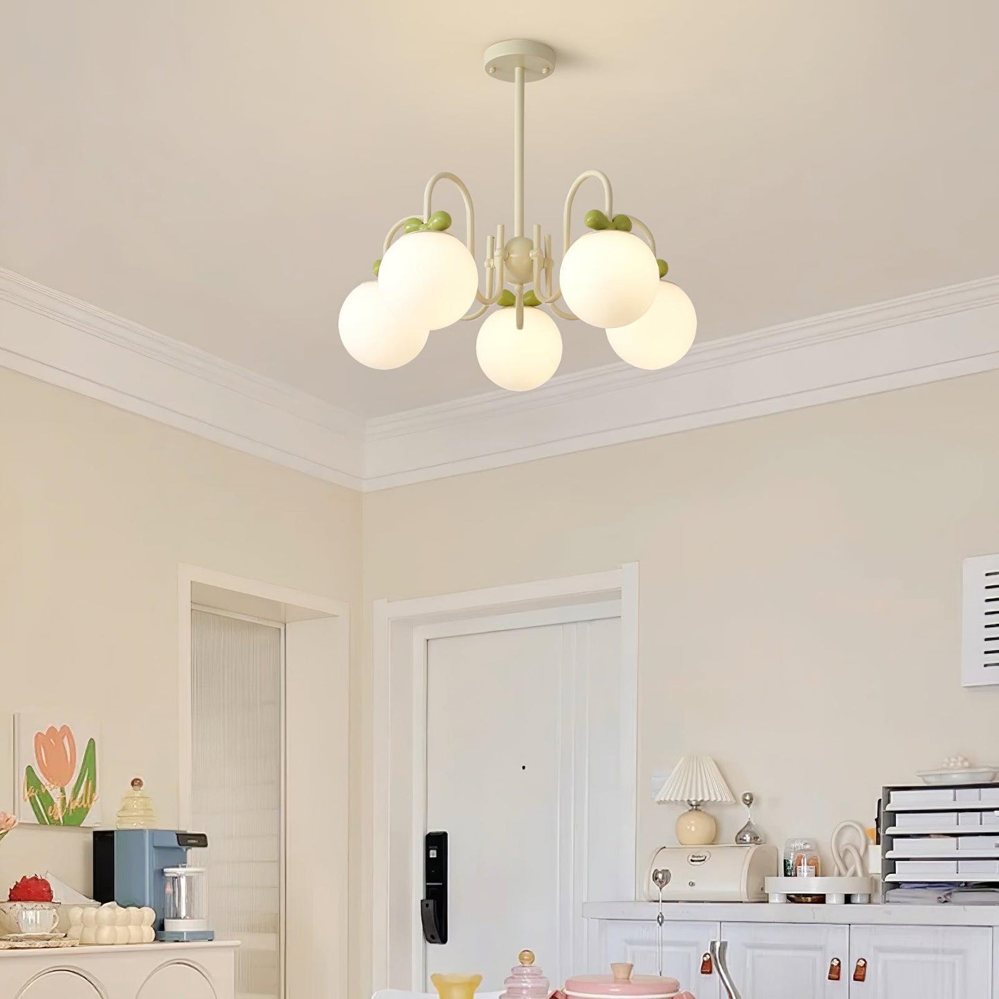 Cream Cherry Chandelier - YIOSI