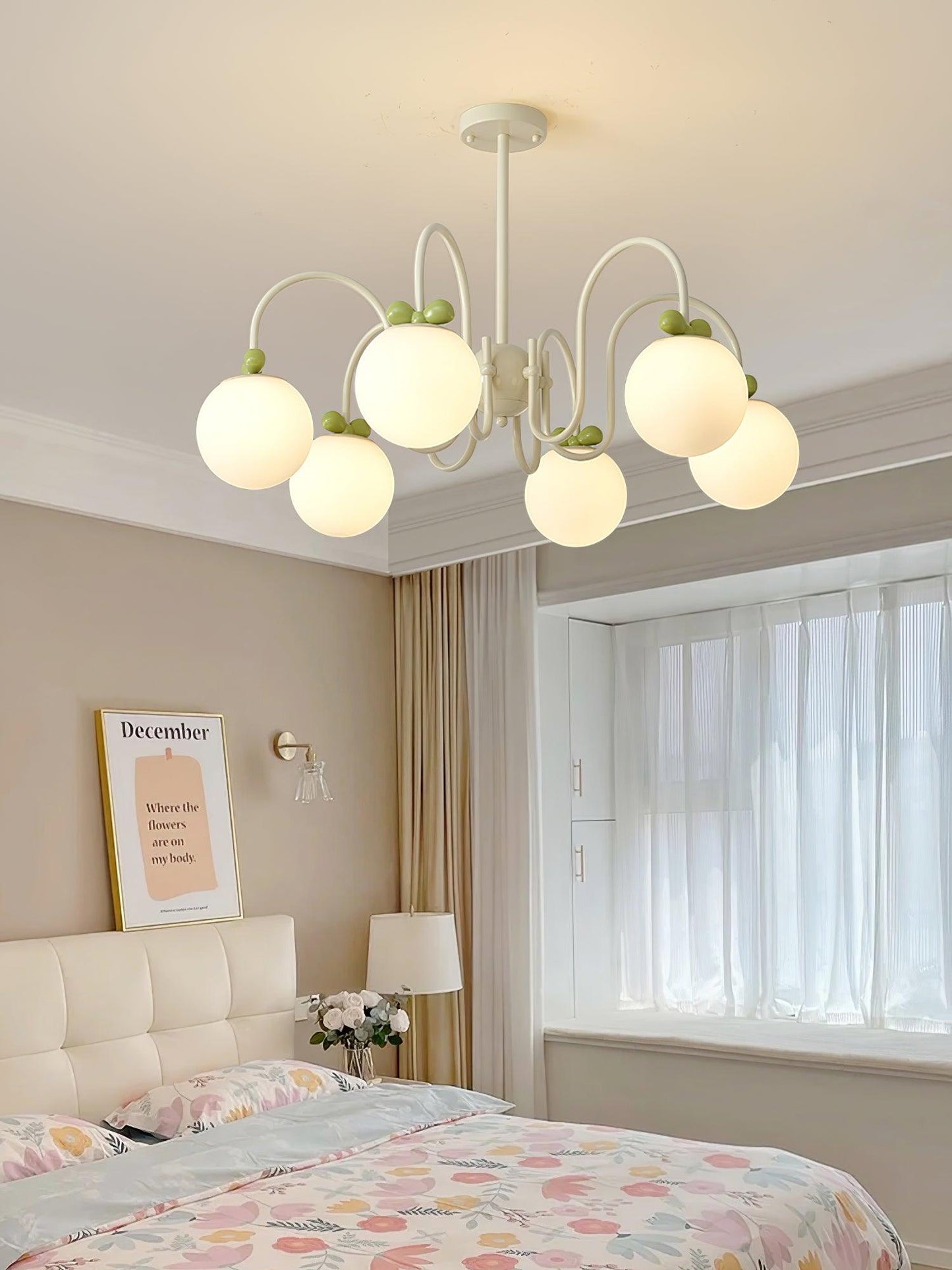 Cream Cherry Chandelier - YIOSI
