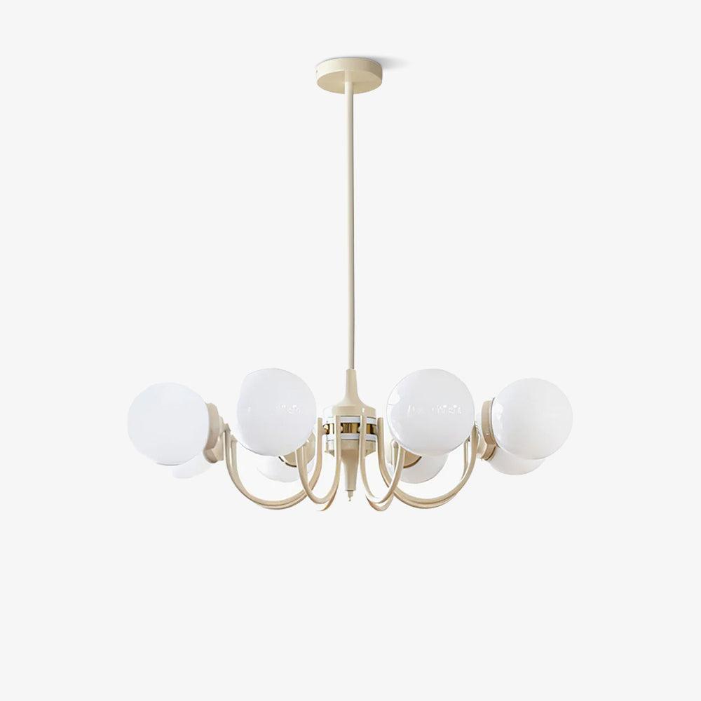 Cream Glass Ball Chandelier - YIOSI