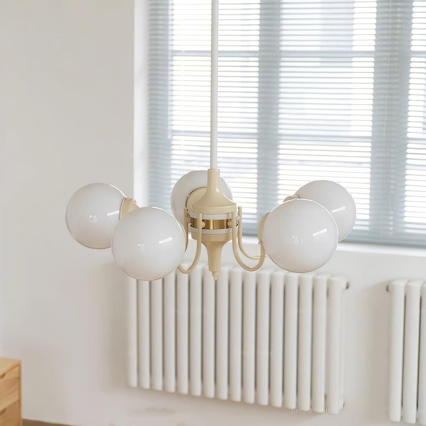 Cream Glass Ball Chandelier - YIOSI