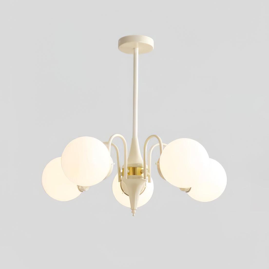 Cream Glass Ball Chandelier - YIOSI