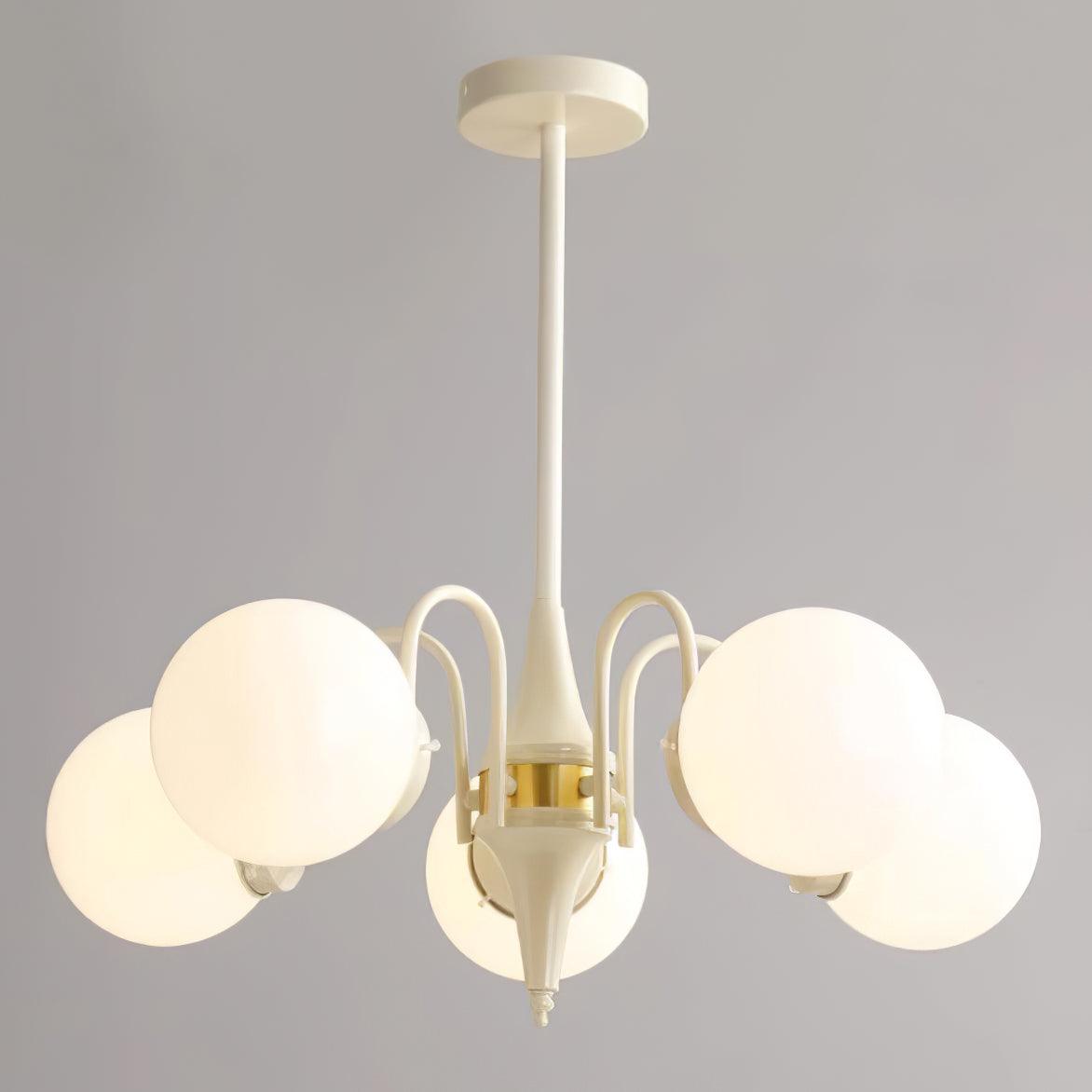 Cream Glass Ball Chandelier - YIOSI