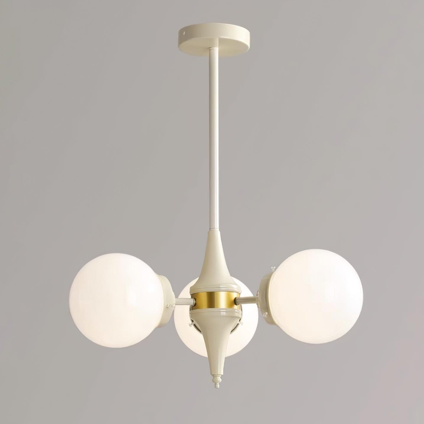 Cream Glass Ball Chandelier - YIOSI