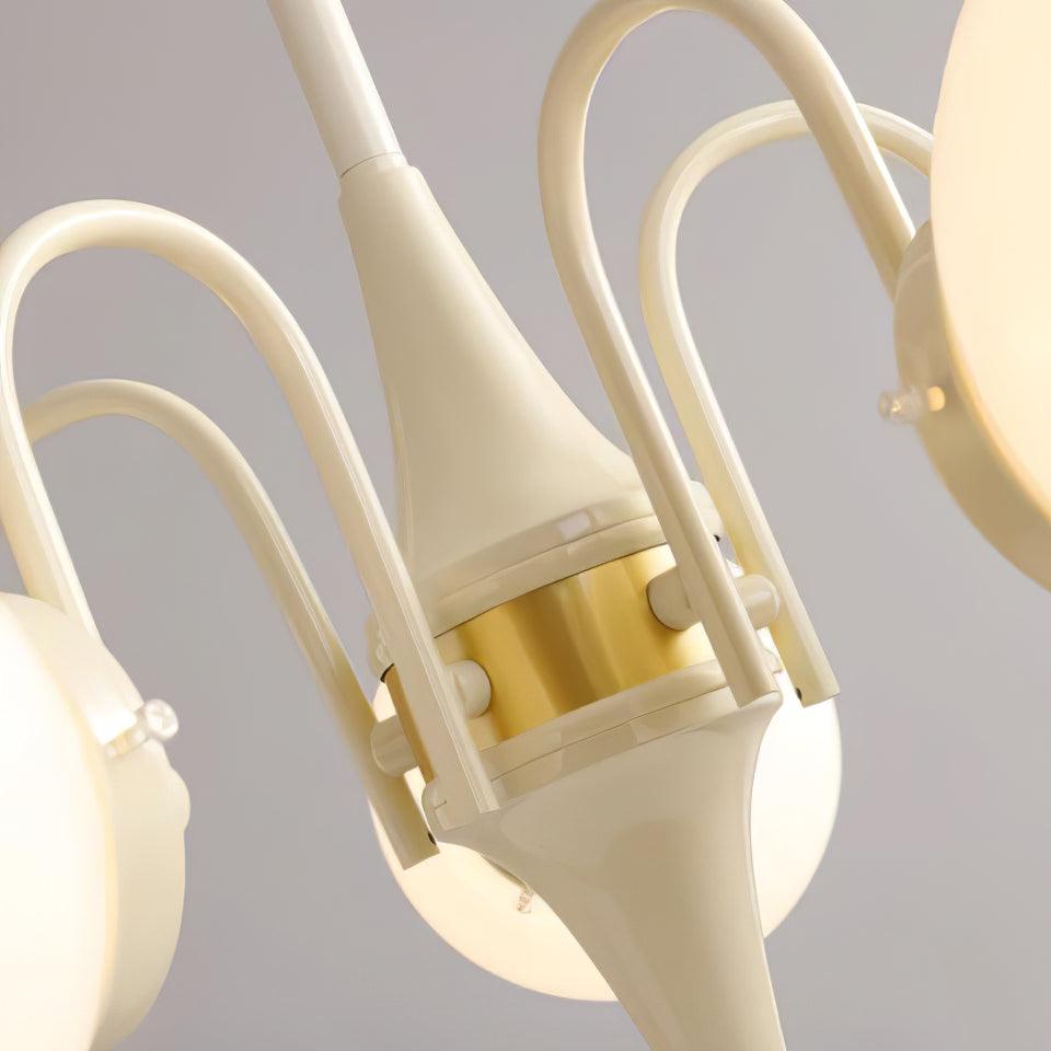 Cream Glass Ball Chandelier - YIOSI