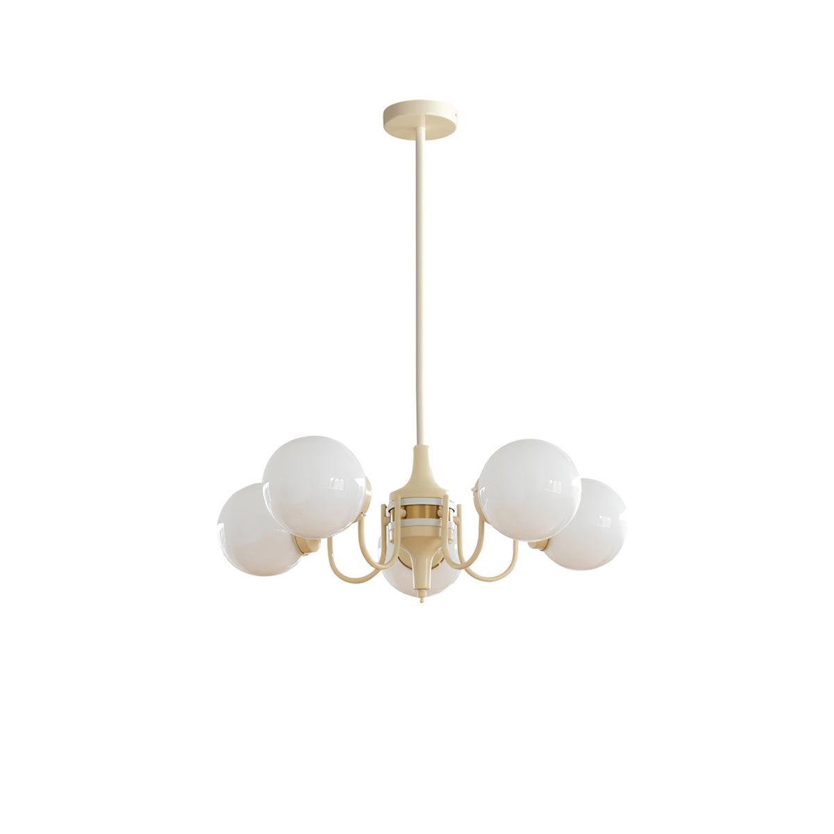 Cream Glass Ball Chandelier - YIOSI