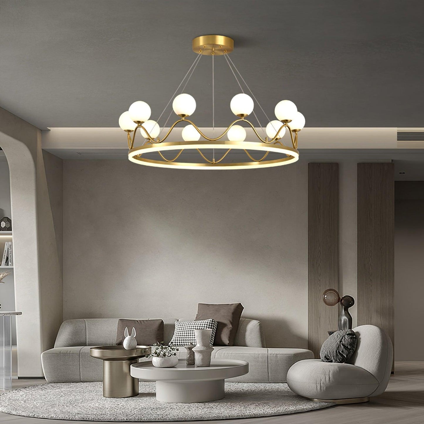 Crown Brass Chandelier - YIOSI