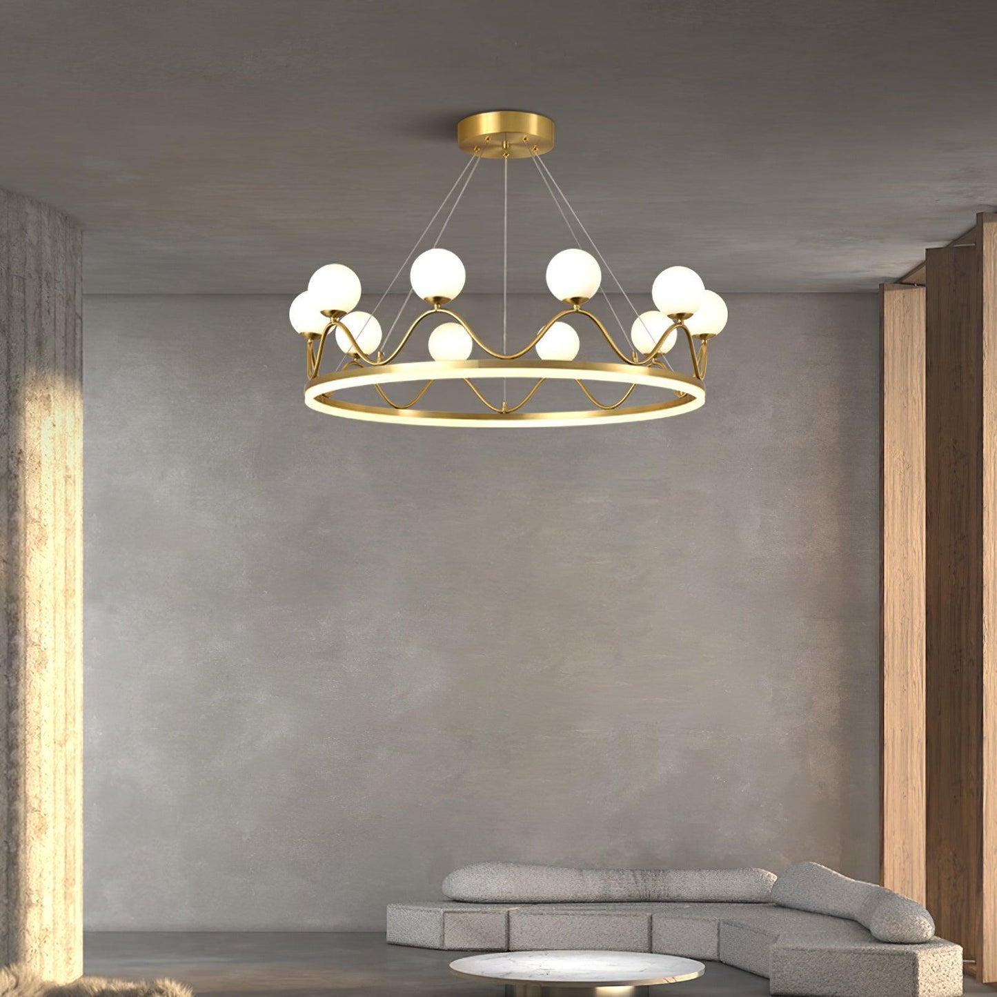 Crown Brass Chandelier - YIOSI