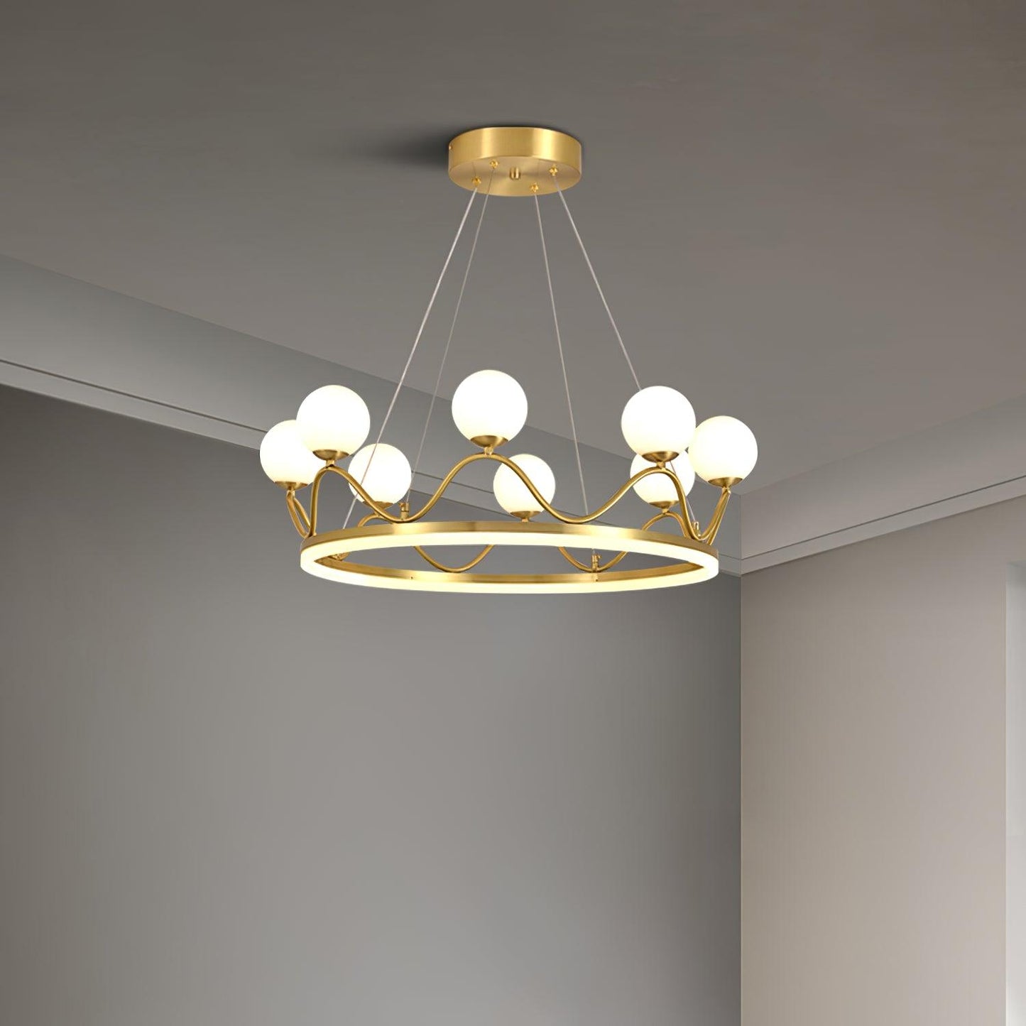 Crown Brass Chandelier - YIOSI