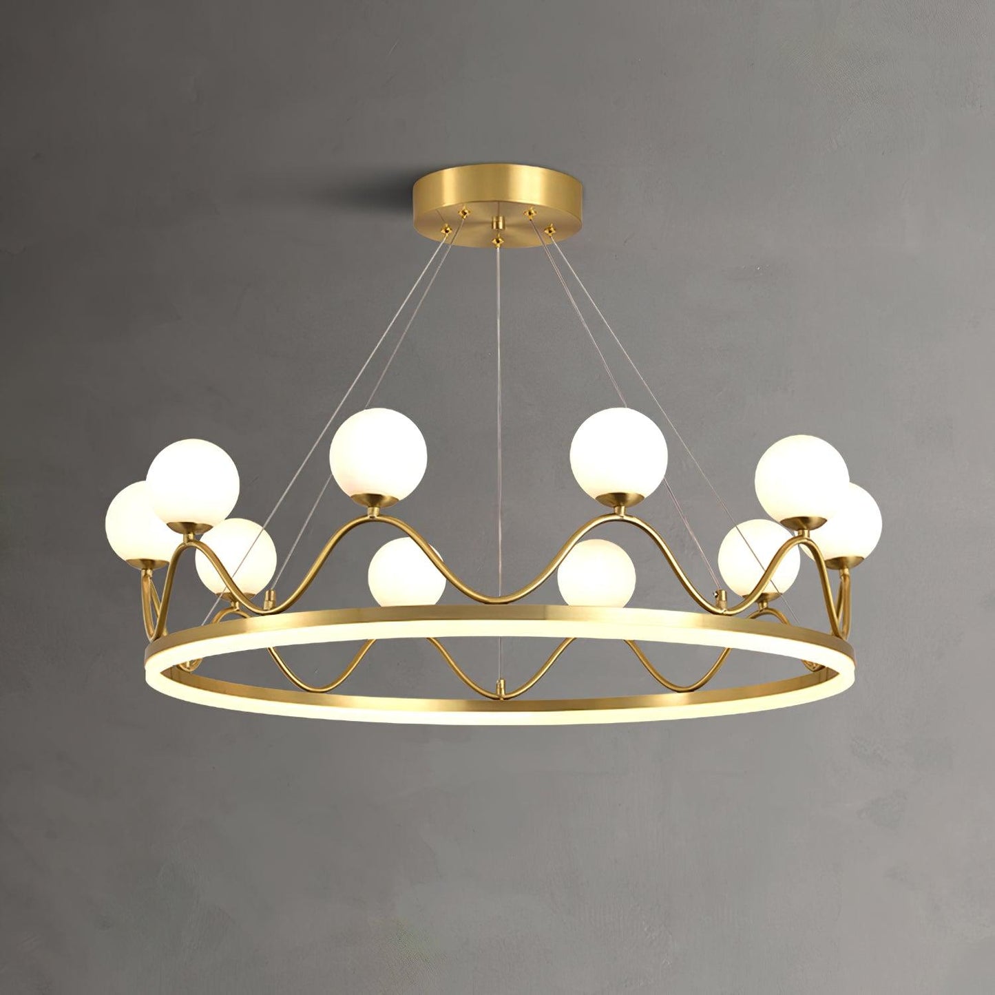 Crown Brass Chandelier - YIOSI