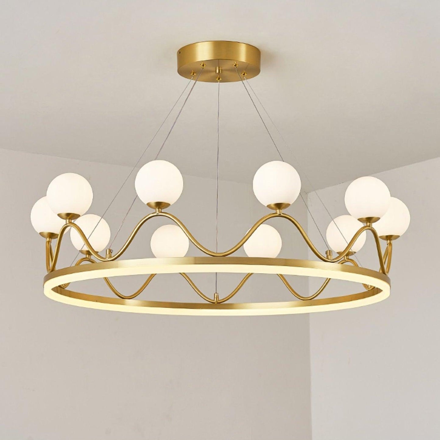 Crown Brass Chandelier - YIOSI
