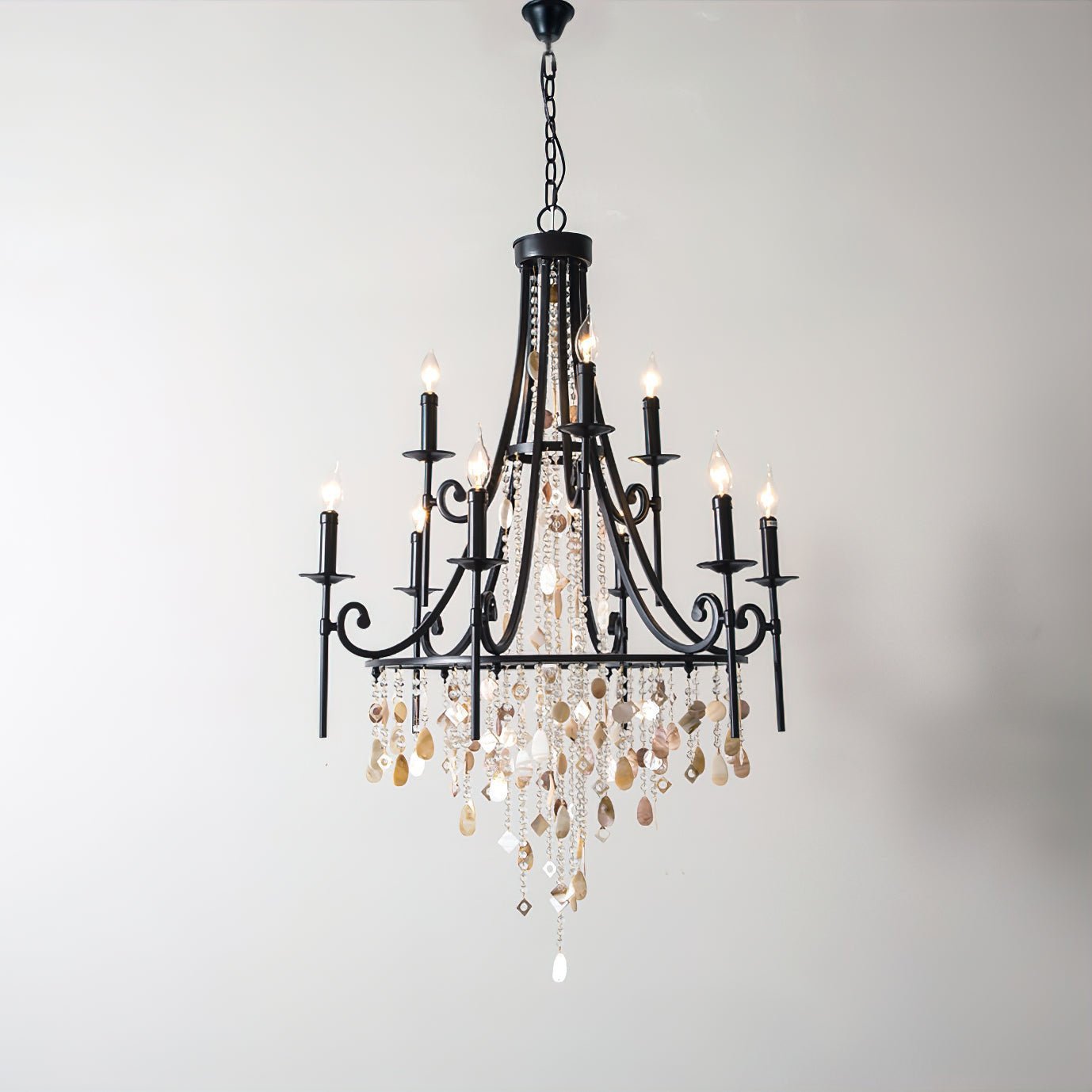 Tatum Lux Shell Crystal Chandelier – 21 Heads Copper
