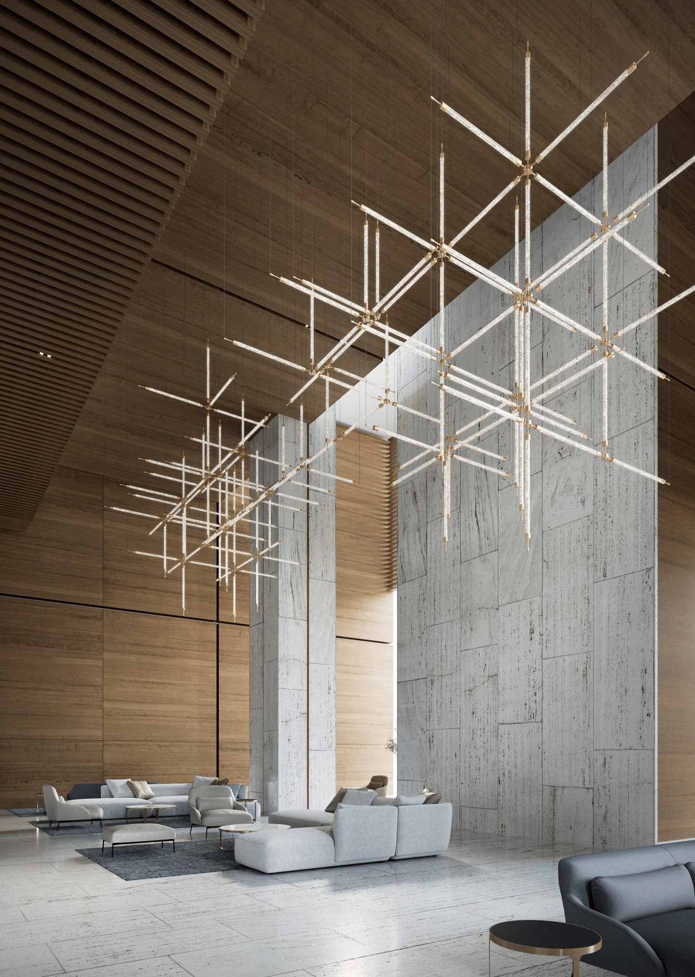 Crystal Grid Customize Chandelier - YIOSI