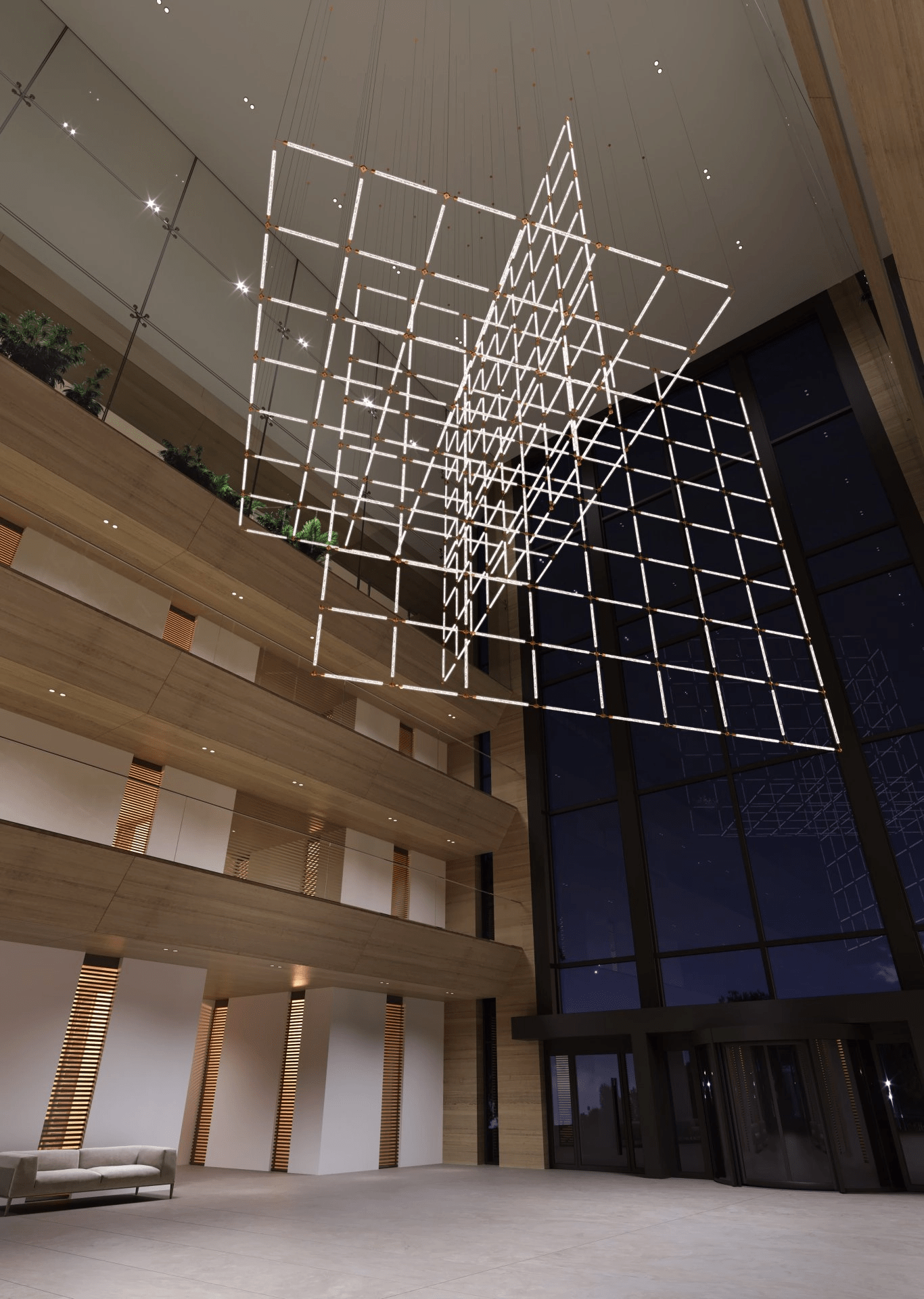 Crystal Grid Customize Chandelier - YIOSI