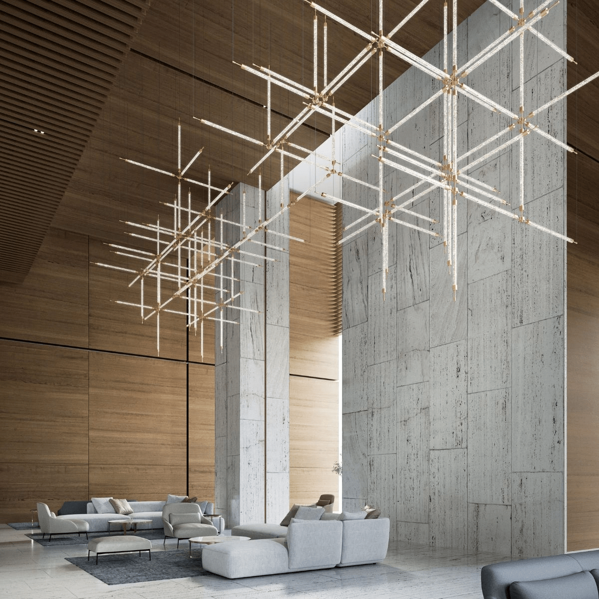 Crystal Grid Customize Chandelier - YIOSI