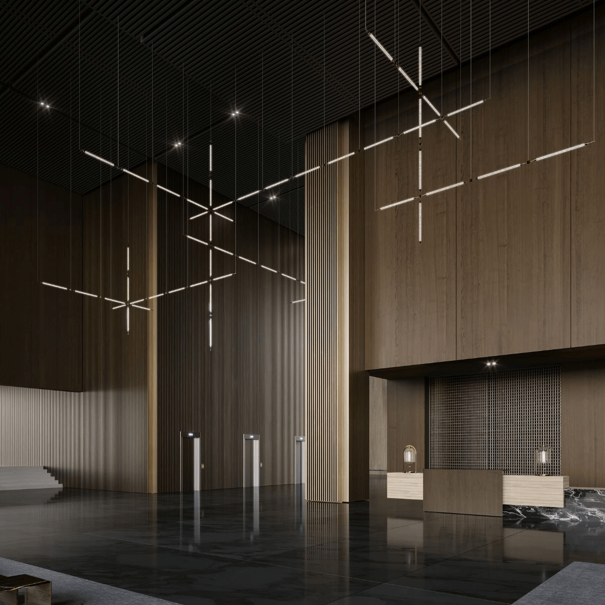 Crystal Grid Customize Chandelier - YIOSI