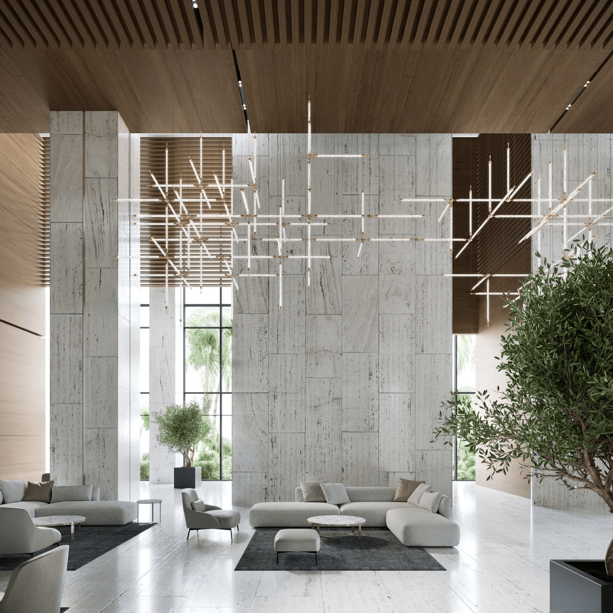 Crystal Grid Customize Chandelier - YIOSI