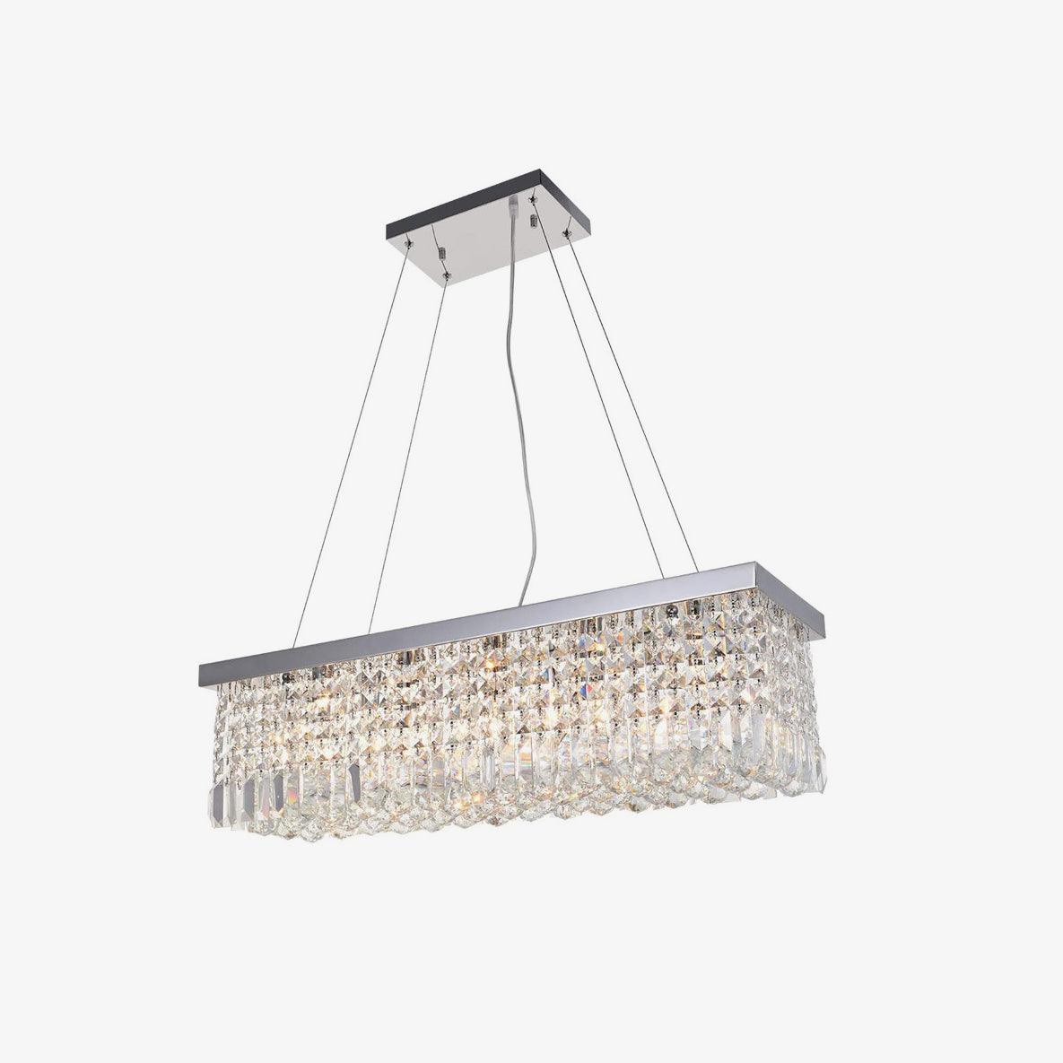 Vakkerlight Crystal Raindrop Chandelier – Sparkling Chrome Ceiling Light