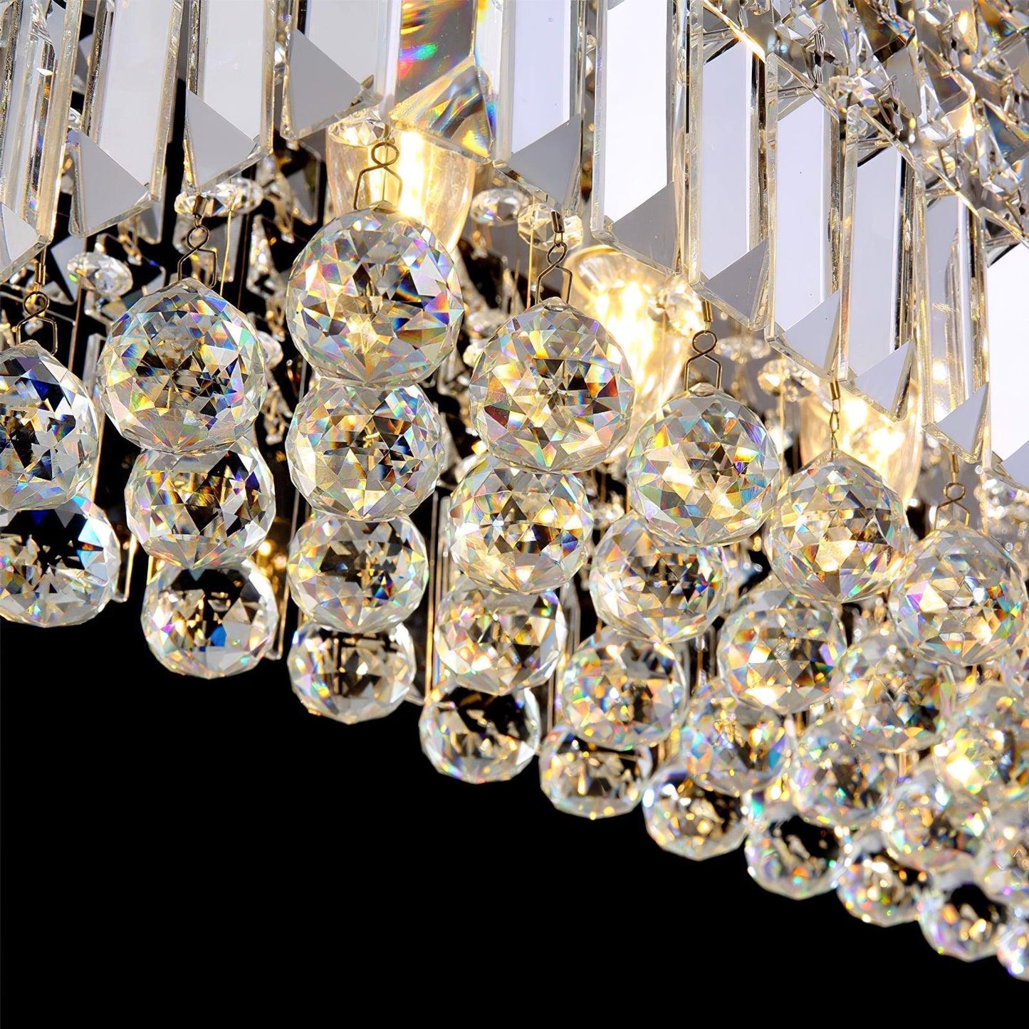 Vakkerlight Crystal Raindrop Chandelier – Sparkling Chrome Ceiling Light