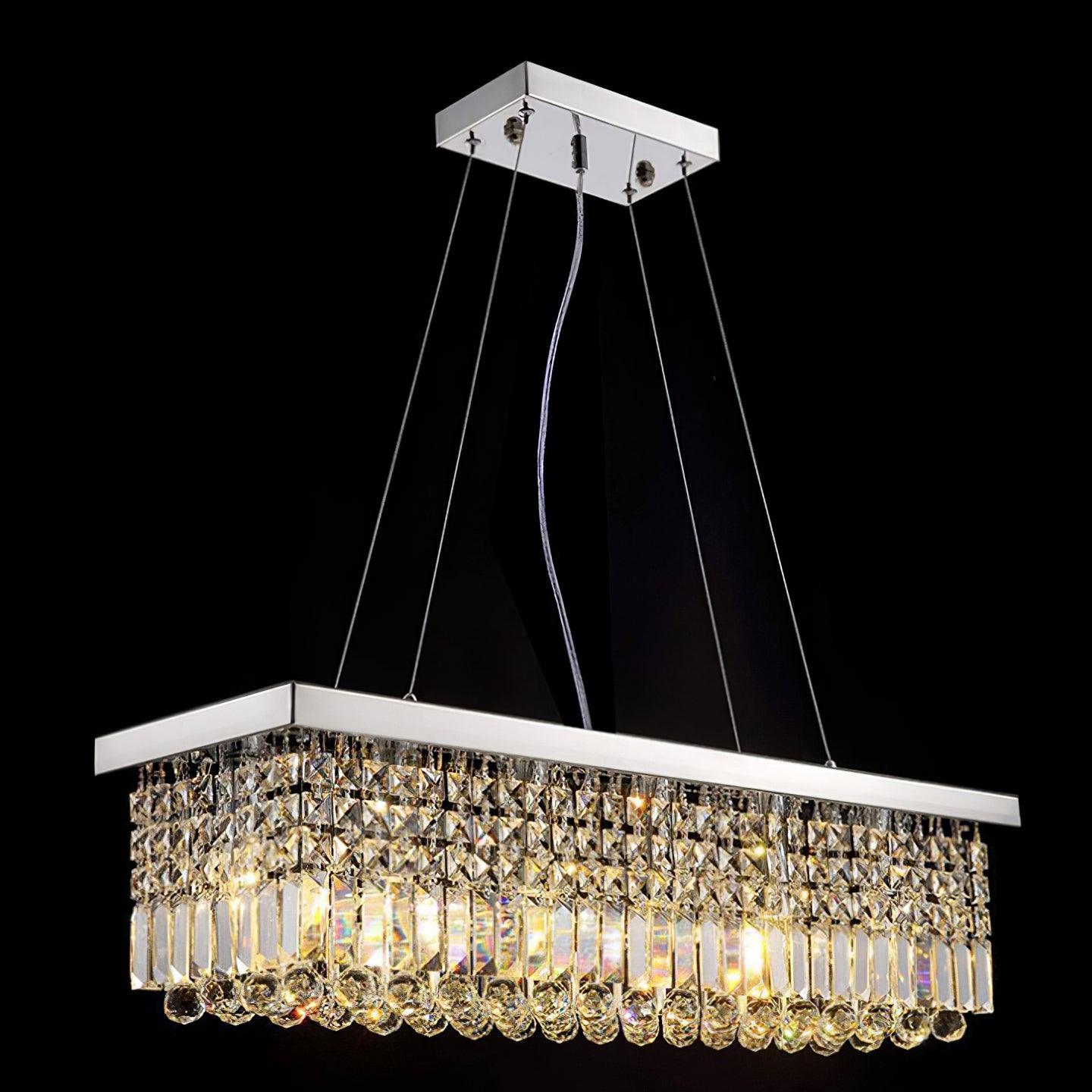 Vakkerlight Crystal Raindrop Chandelier – Sparkling Chrome Ceiling Light