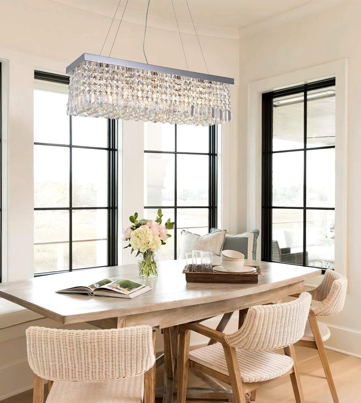 Vakkerlight Crystal Raindrop Chandelier – Sparkling Chrome Ceiling Light