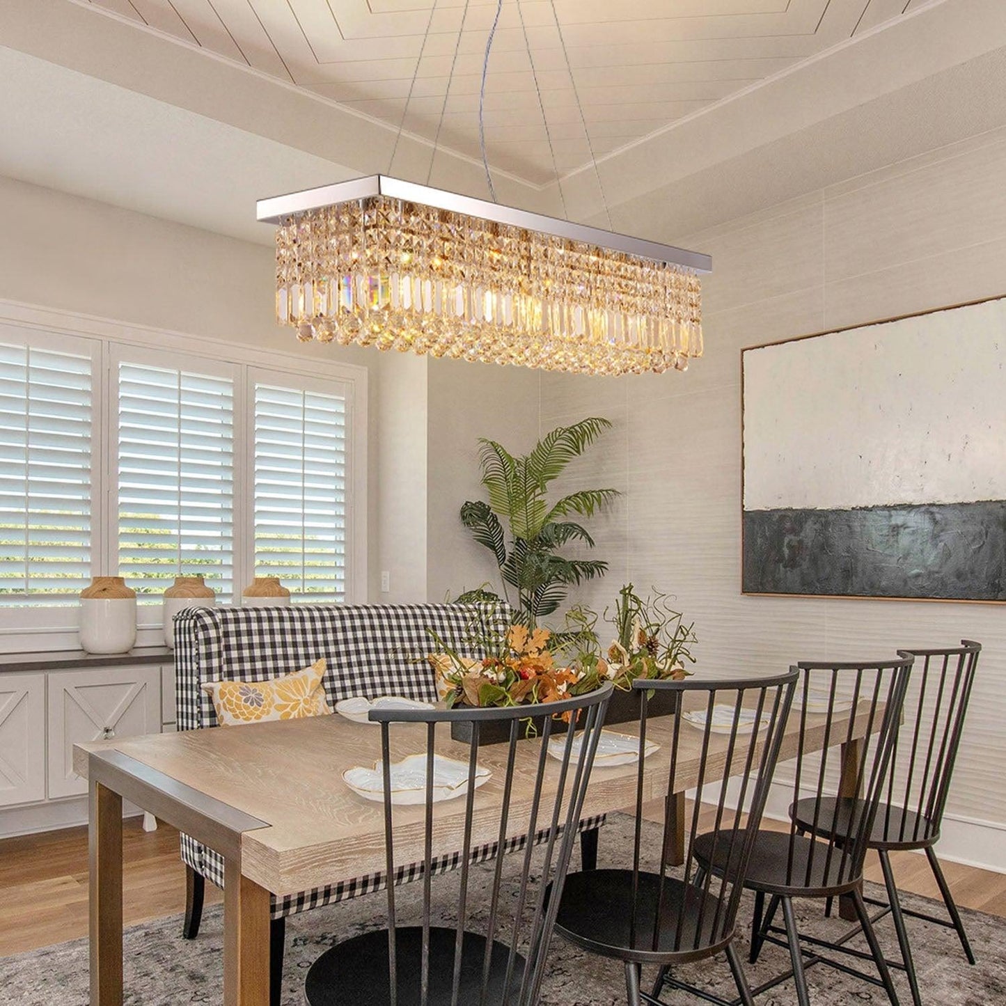 Vakkerlight Crystal Raindrop Chandelier – Sparkling Chrome Ceiling Light