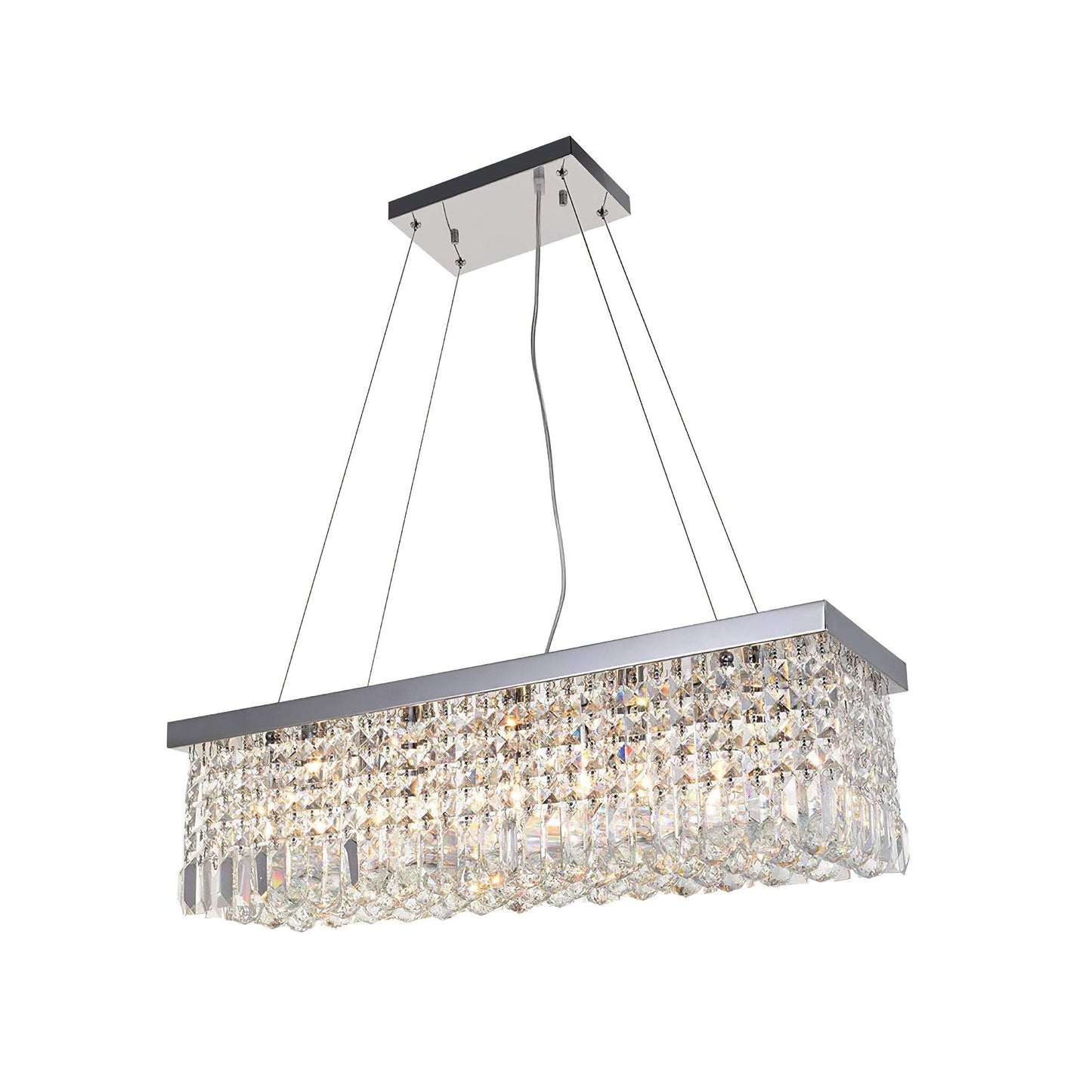 Vakkerlight Crystal Raindrop Chandelier – Sparkling Chrome Ceiling Light