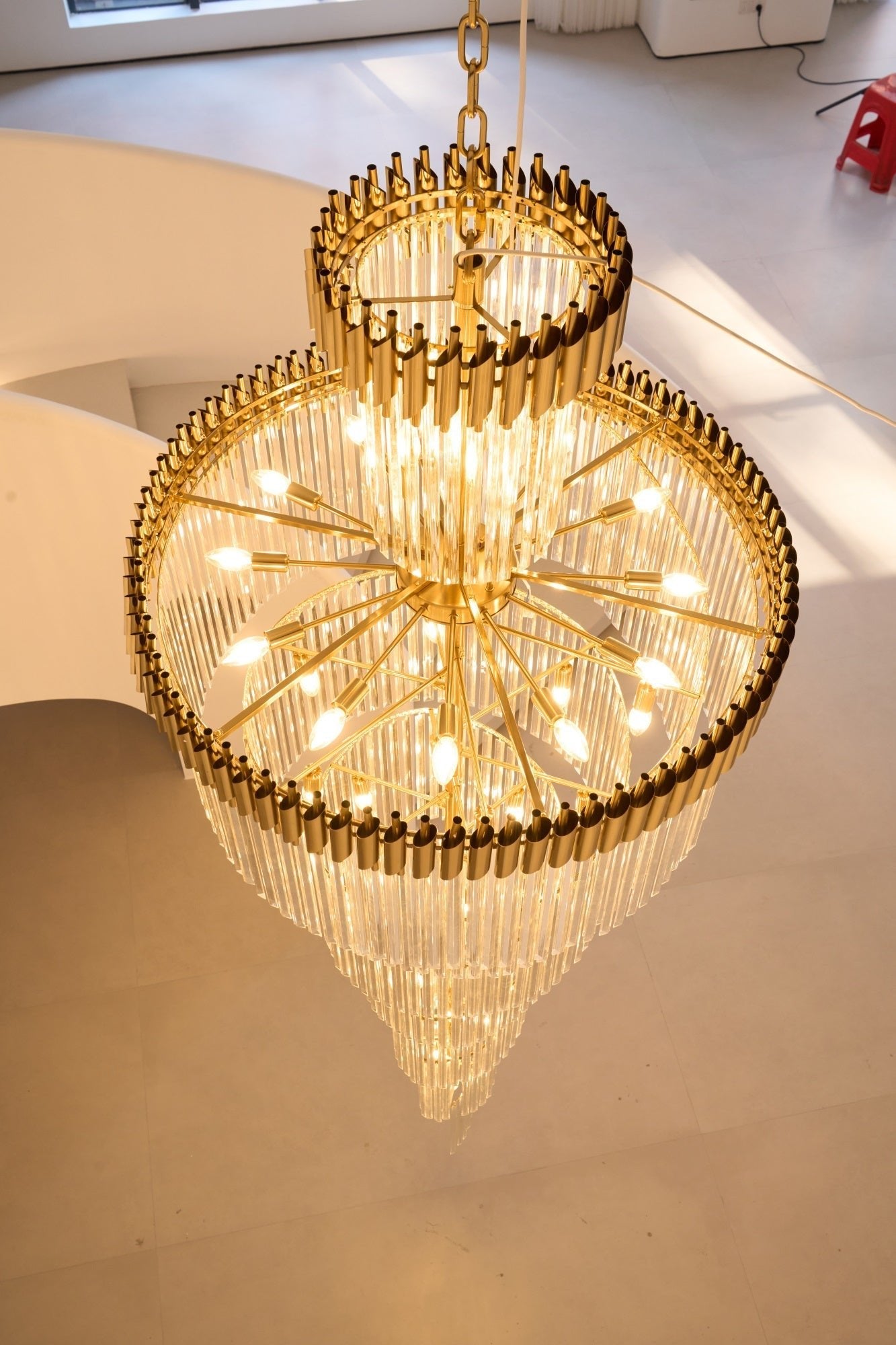 Crystal Spiral Chandelier - YIOSI