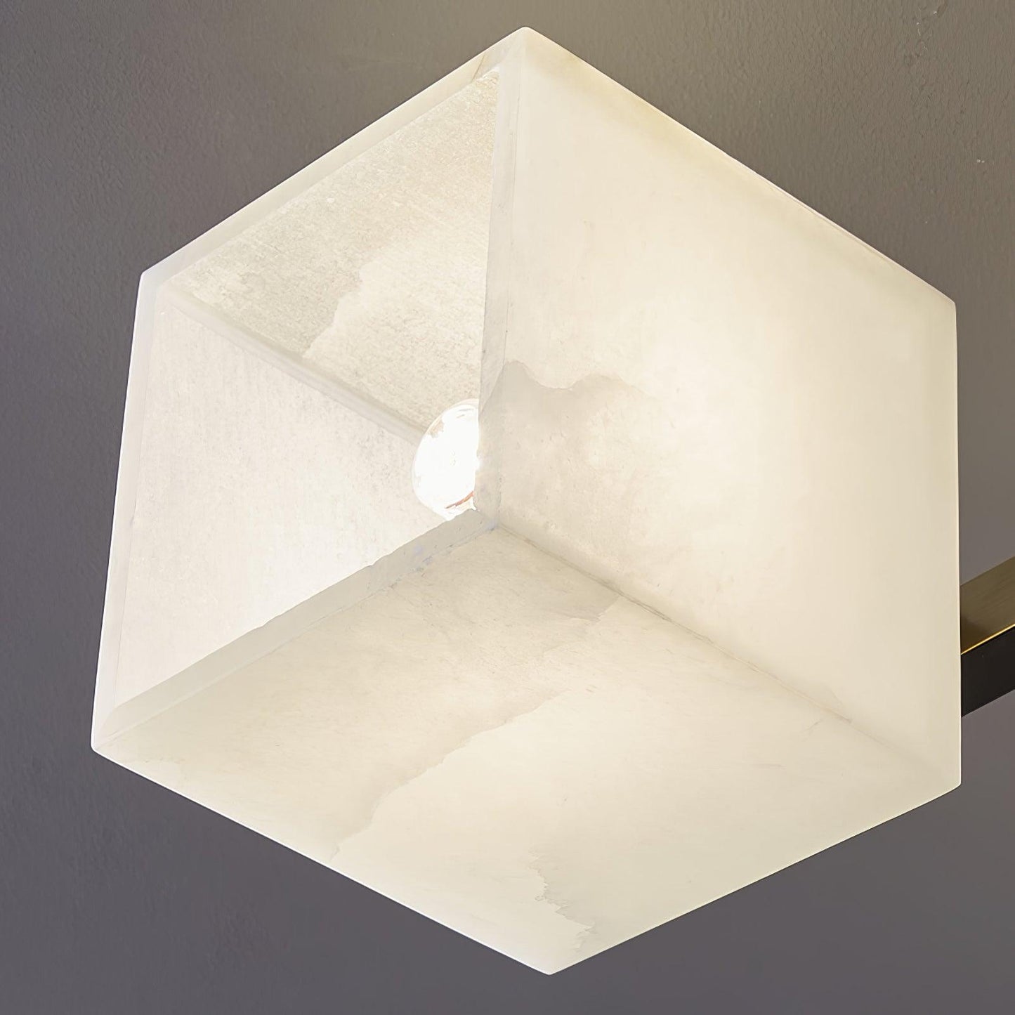 Cubist Alabaster Cluster Ceiling Lamp Modern Black & White 4-Head Light