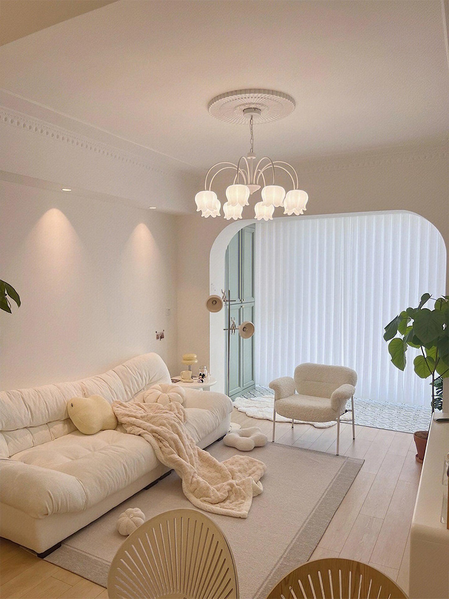 Curved Arm Bell Chandelier - YIOSI