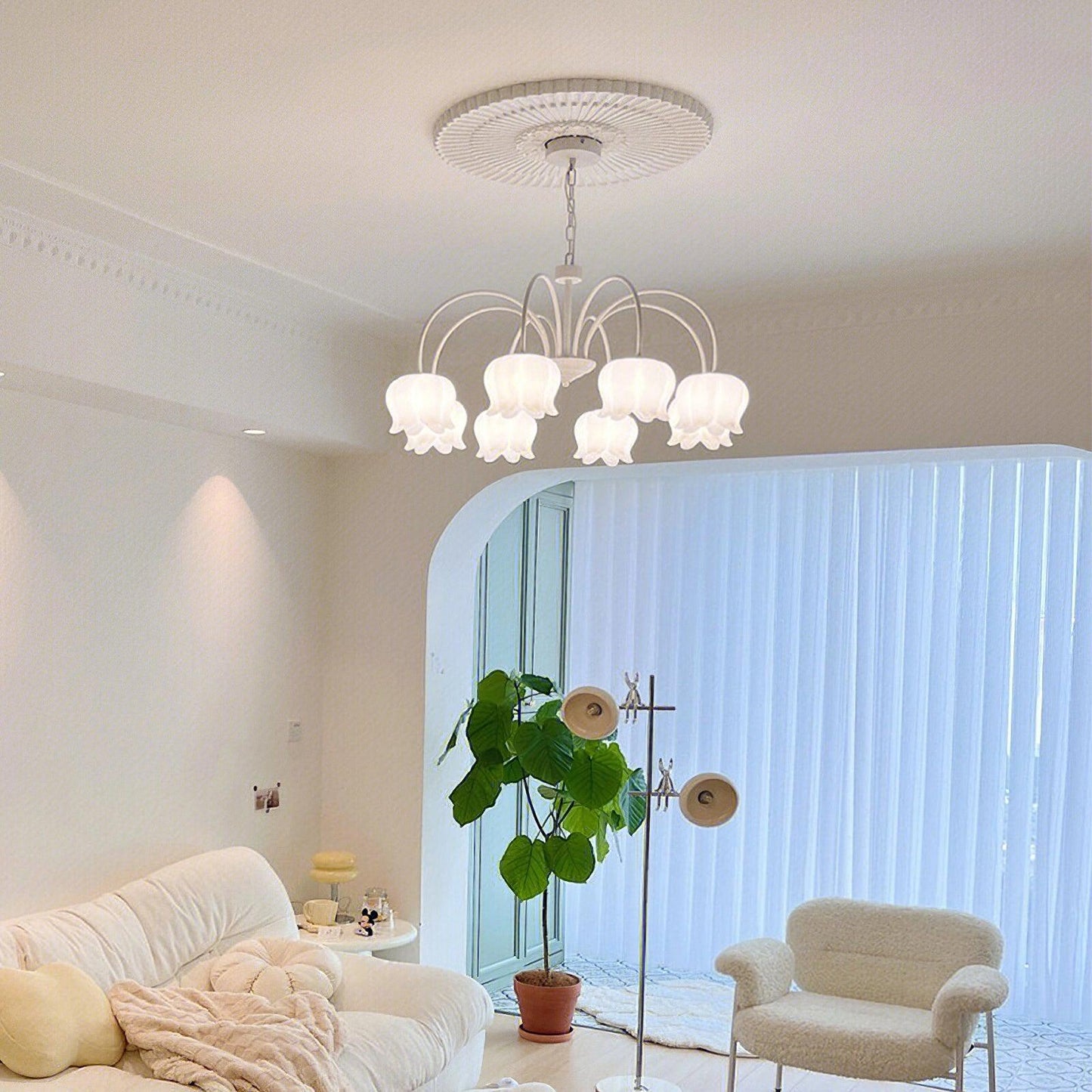 Curved Arm Bell Chandelier - YIOSI