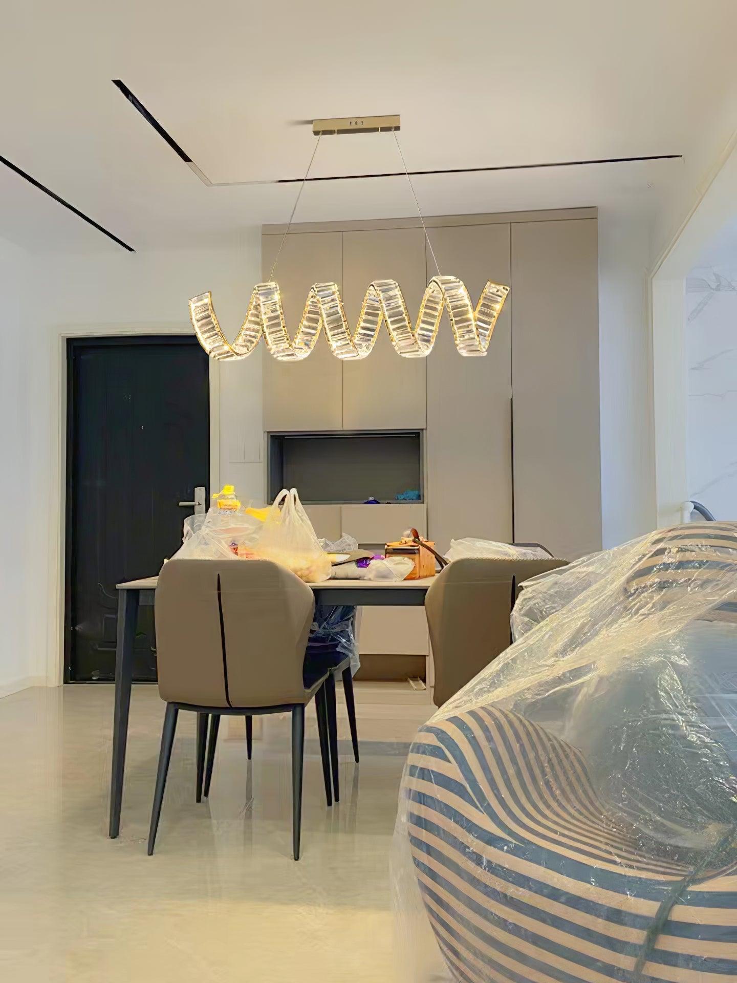 Curved LED Chandelier - YIOSI