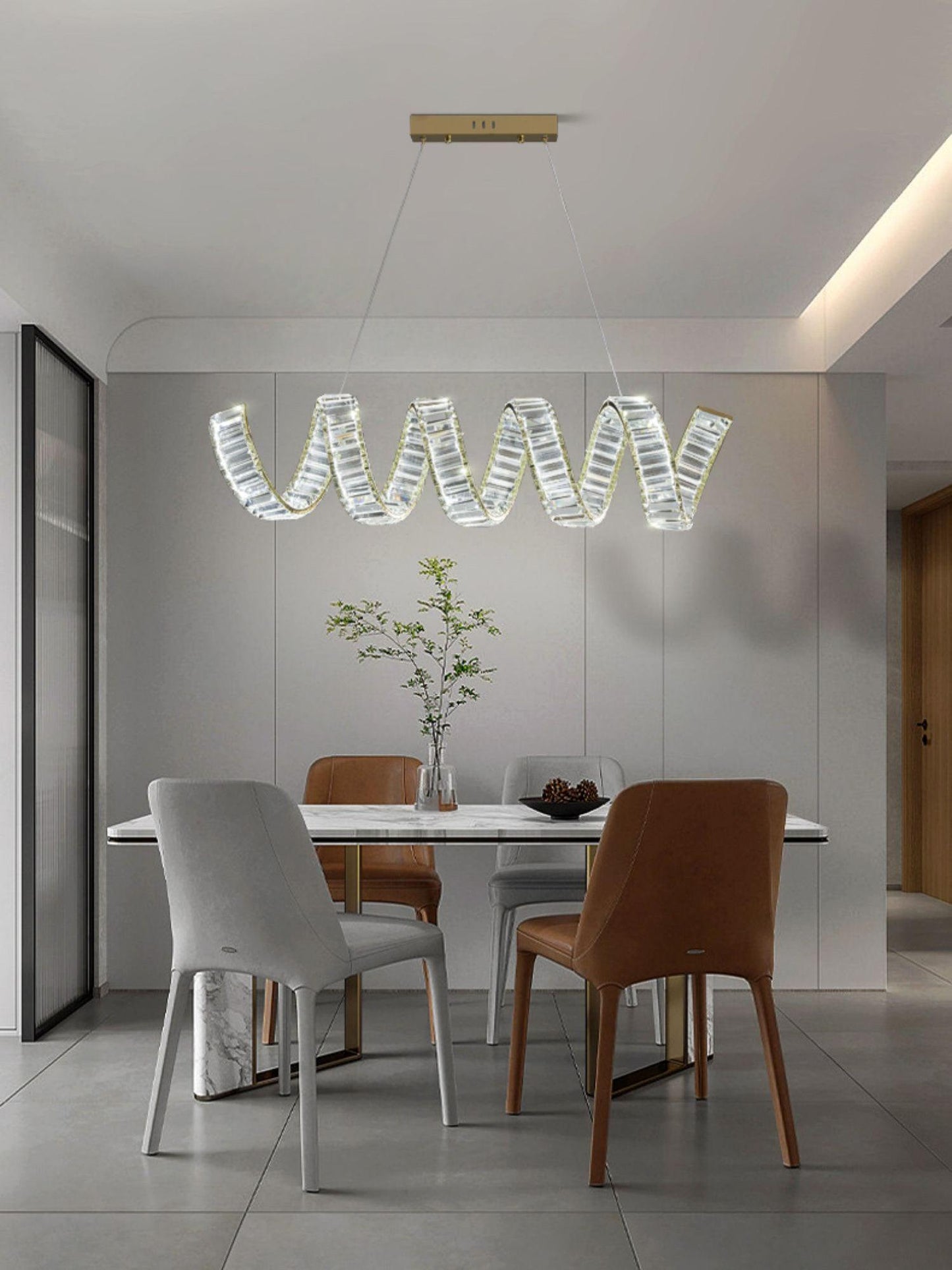 Curved LED Chandelier - YIOSI
