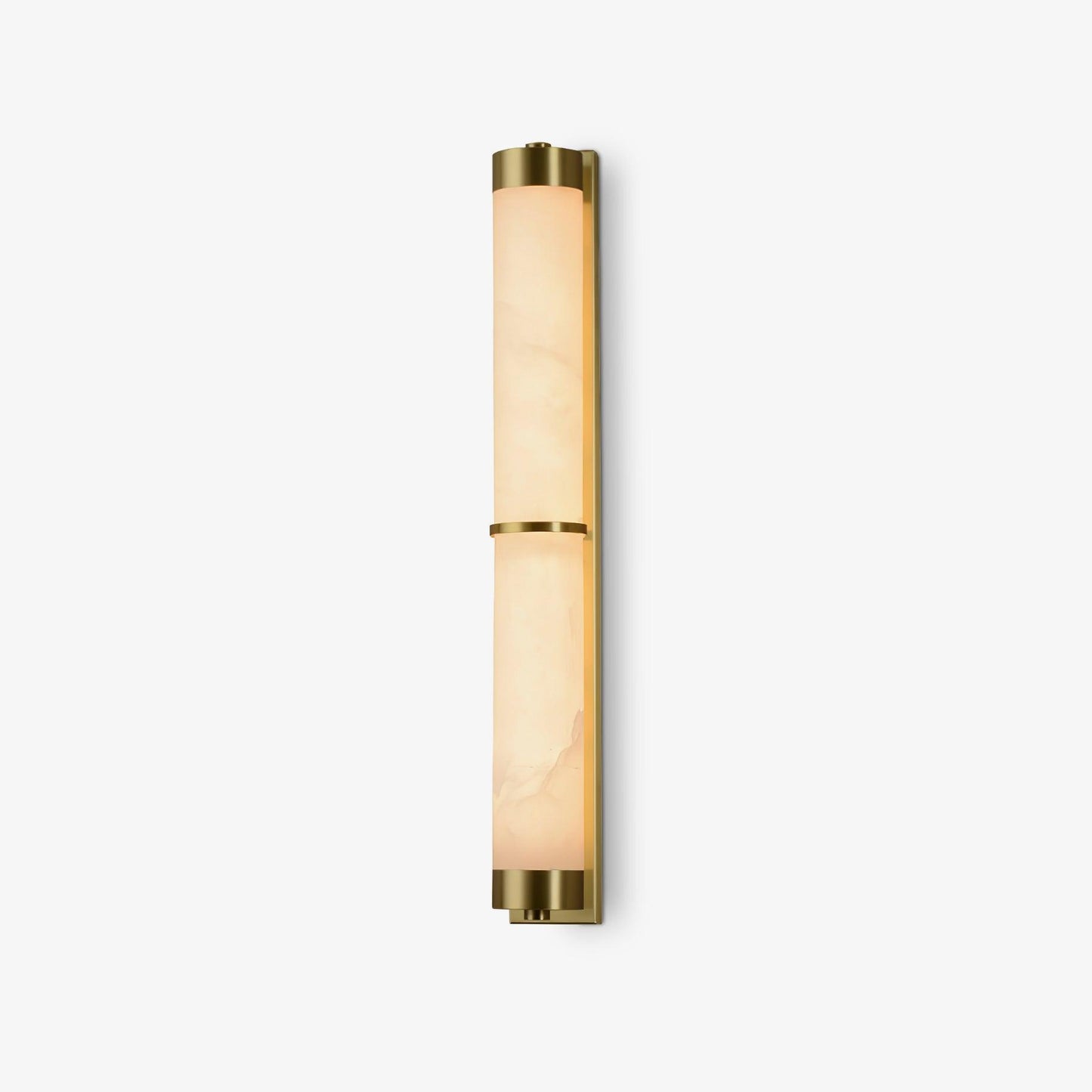 Cylindra Alabaster Brass Wall Light - YIOSI