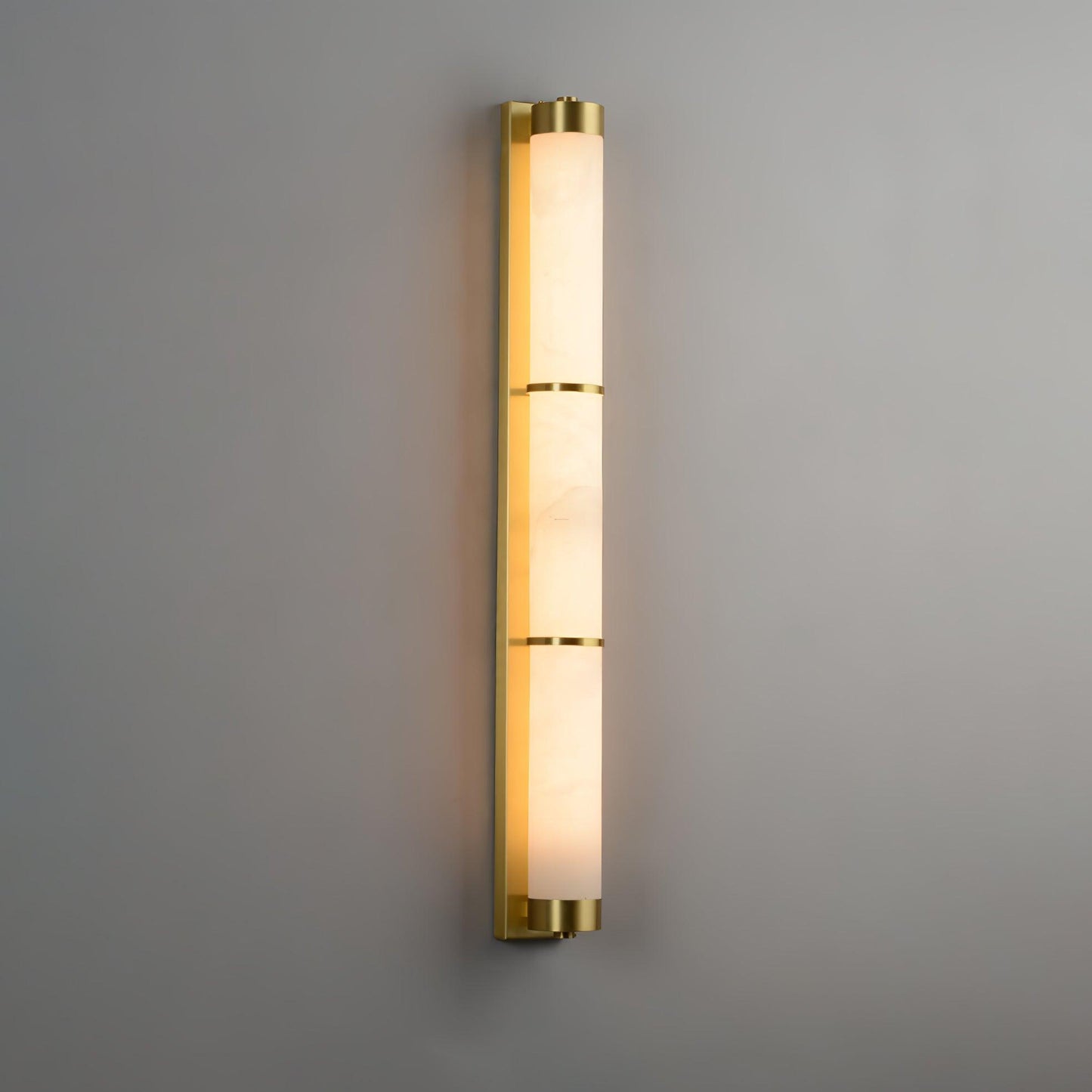 Cylindra Alabaster Brass Wall Light - YIOSI