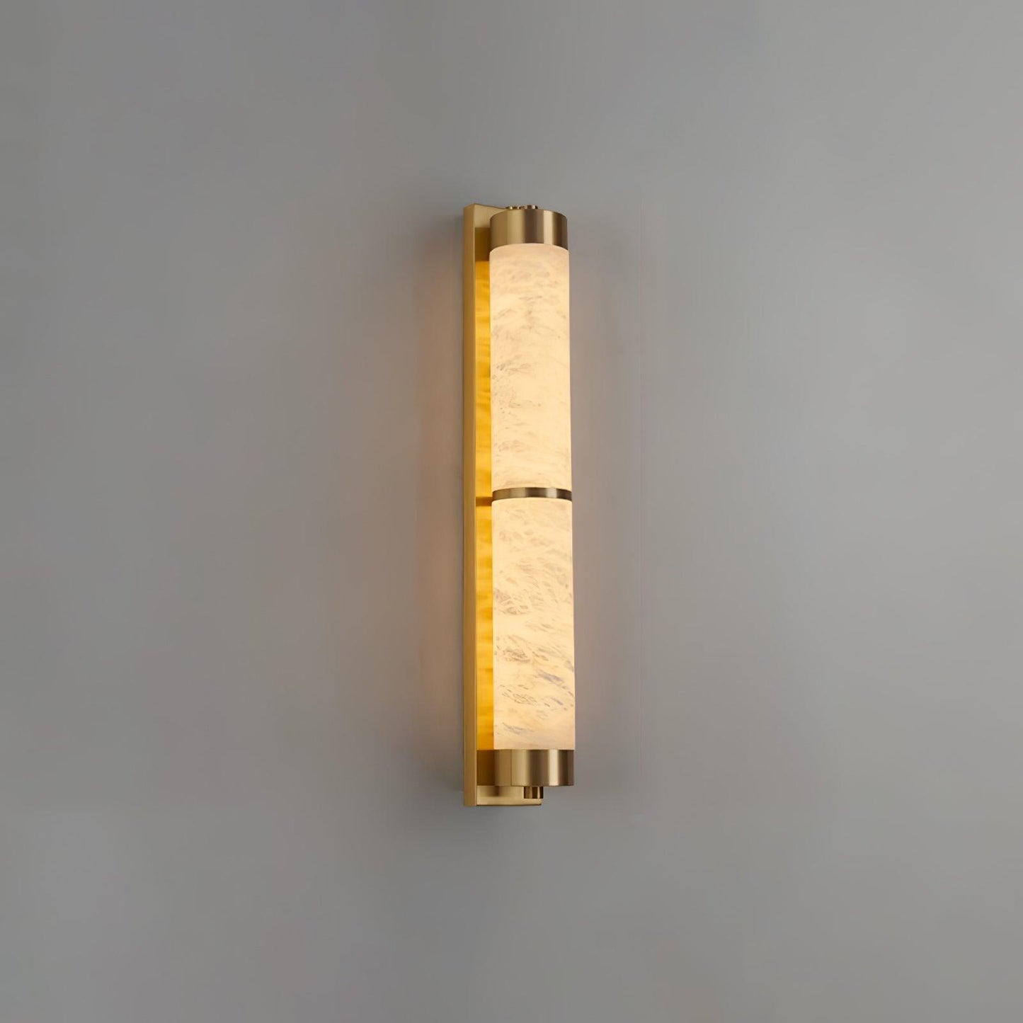 Cylindra Alabaster Brass Wall Light - YIOSI