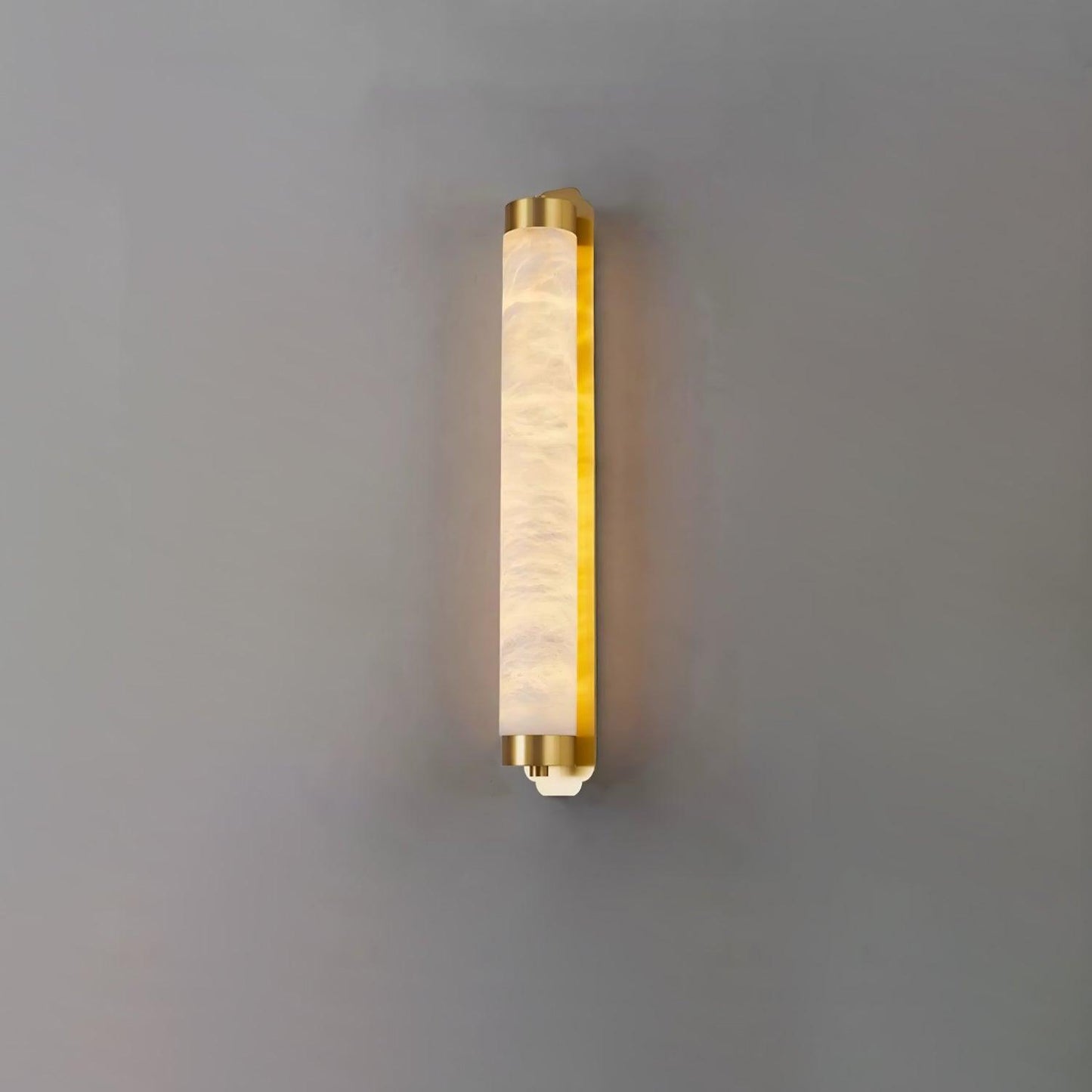 Cylindra Alabaster Brass Wall Light - YIOSI