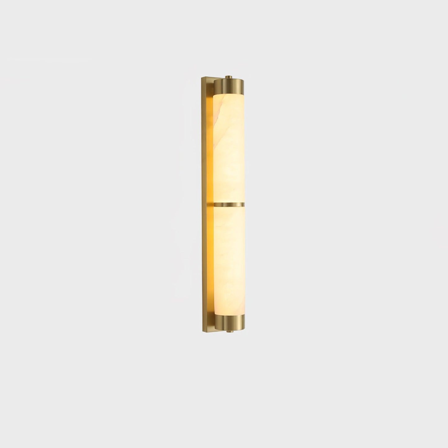 Cylindra Alabaster Brass Wall Light - YIOSI