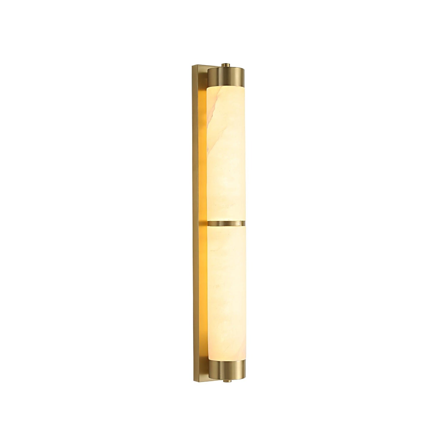 Cylindra Alabaster Brass Wall Light - YIOSI