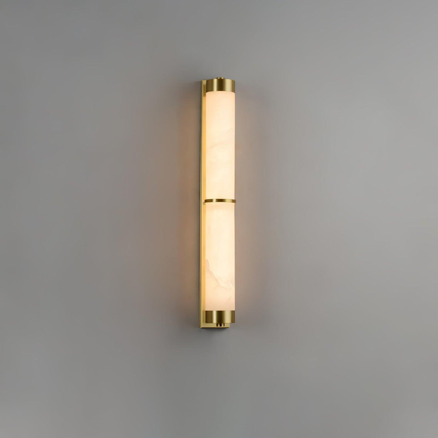 Cylindra Alabaster Brass Wall Light - YIOSI