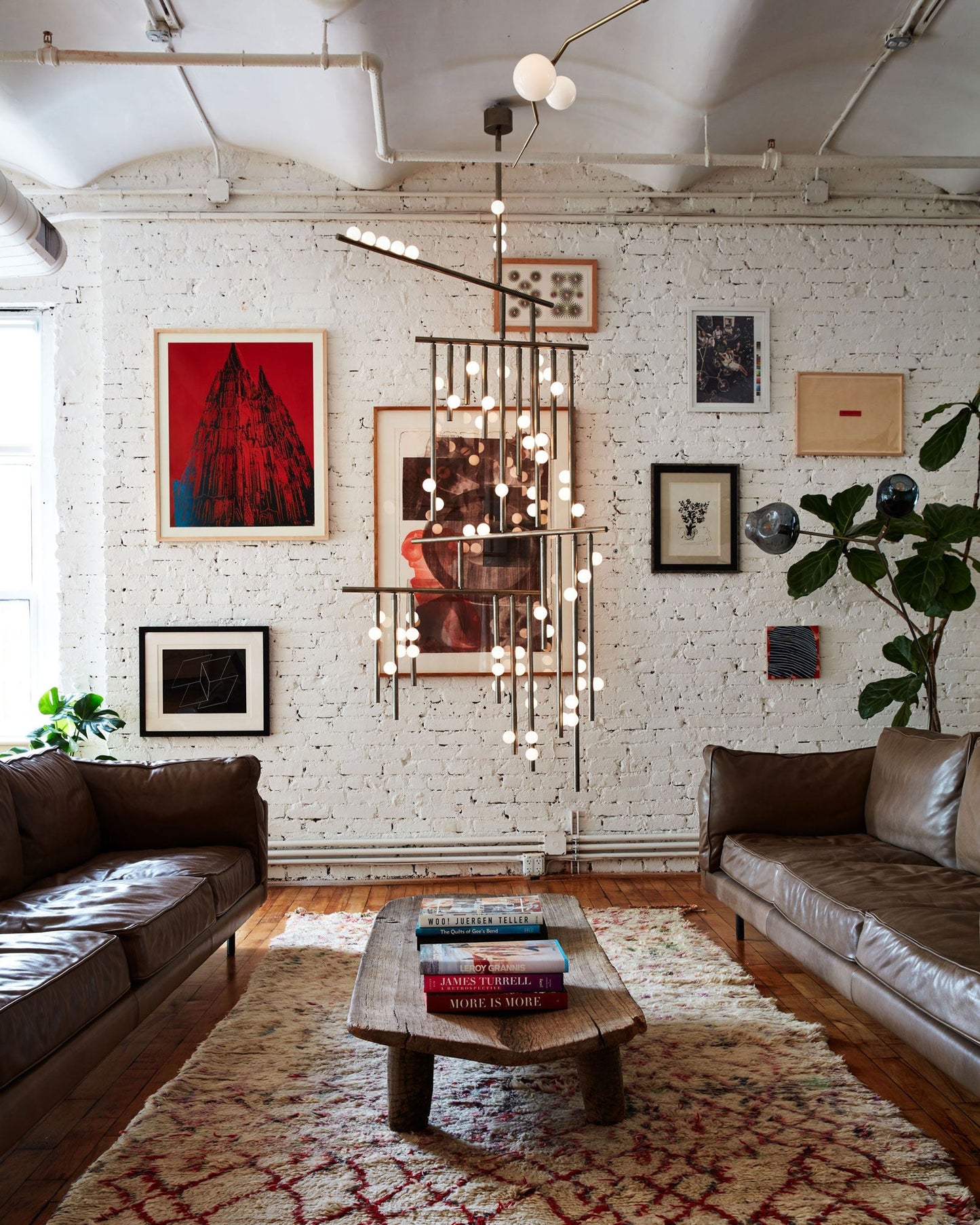 Brass Glass Drop Chandelier - YIOSI