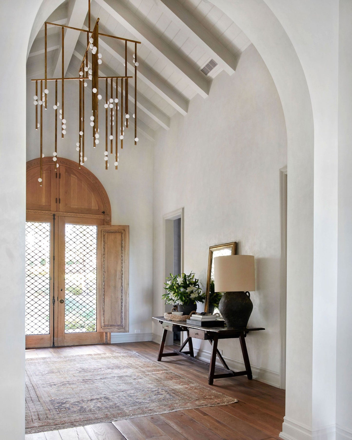 Brass Glass Drop Chandelier - YIOSI