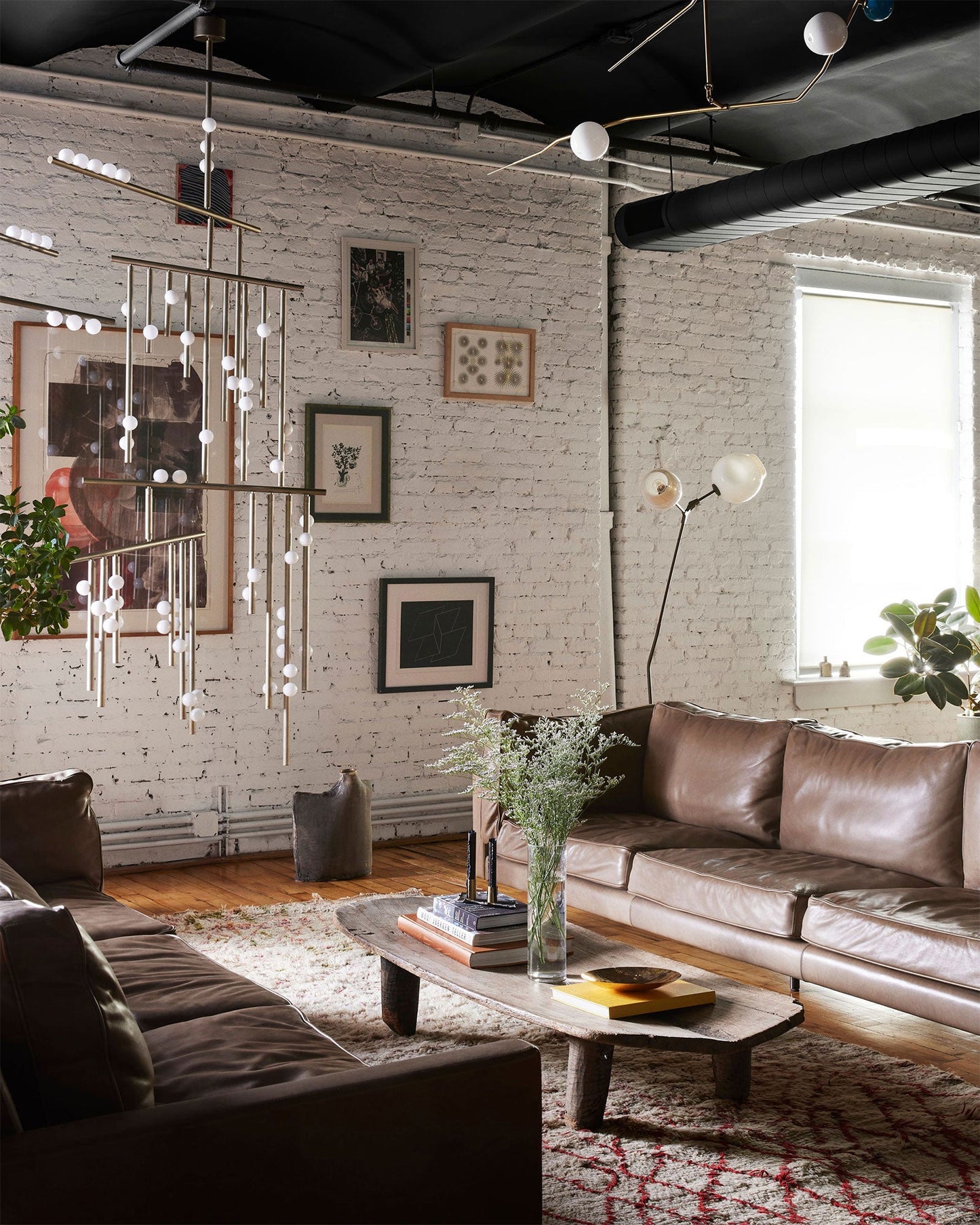 Brass Glass Drop Chandelier - YIOSI