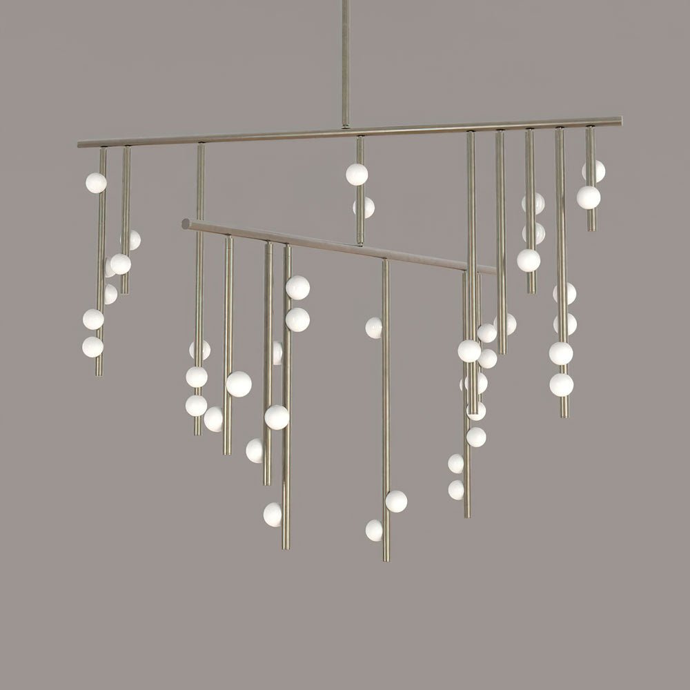 Brass Glass Drop Chandelier - YIOSI
