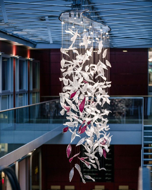 Flying Glass Feather Chandelier - YIOSI
