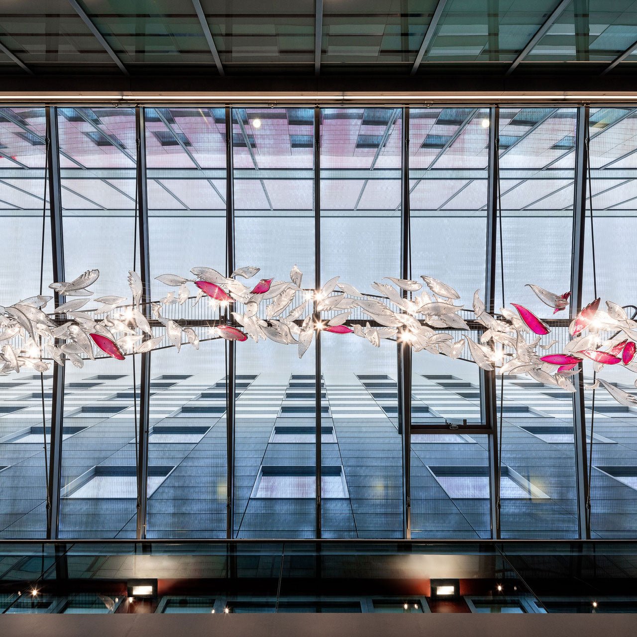 Flying Glass Feather Chandelier - YIOSI