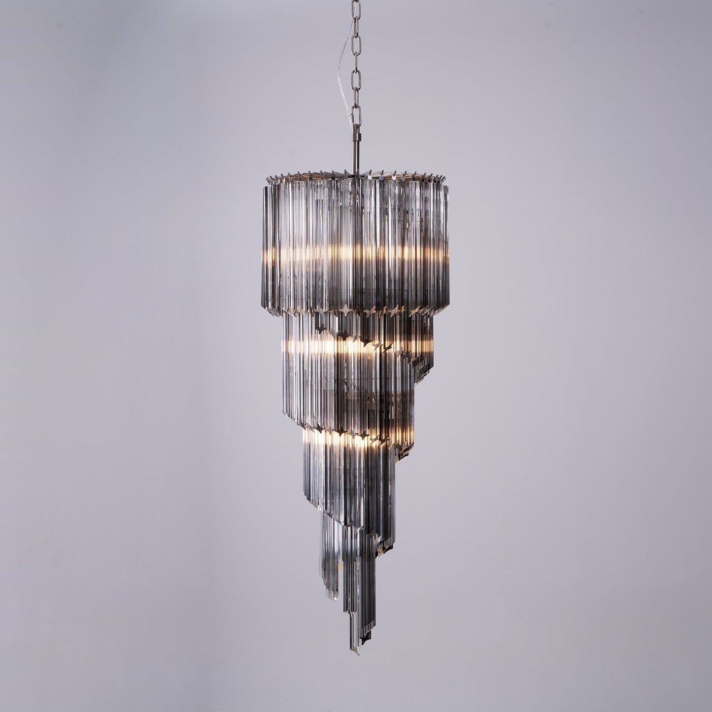 Lucente Noir Spiral Chandelier - YIOSI