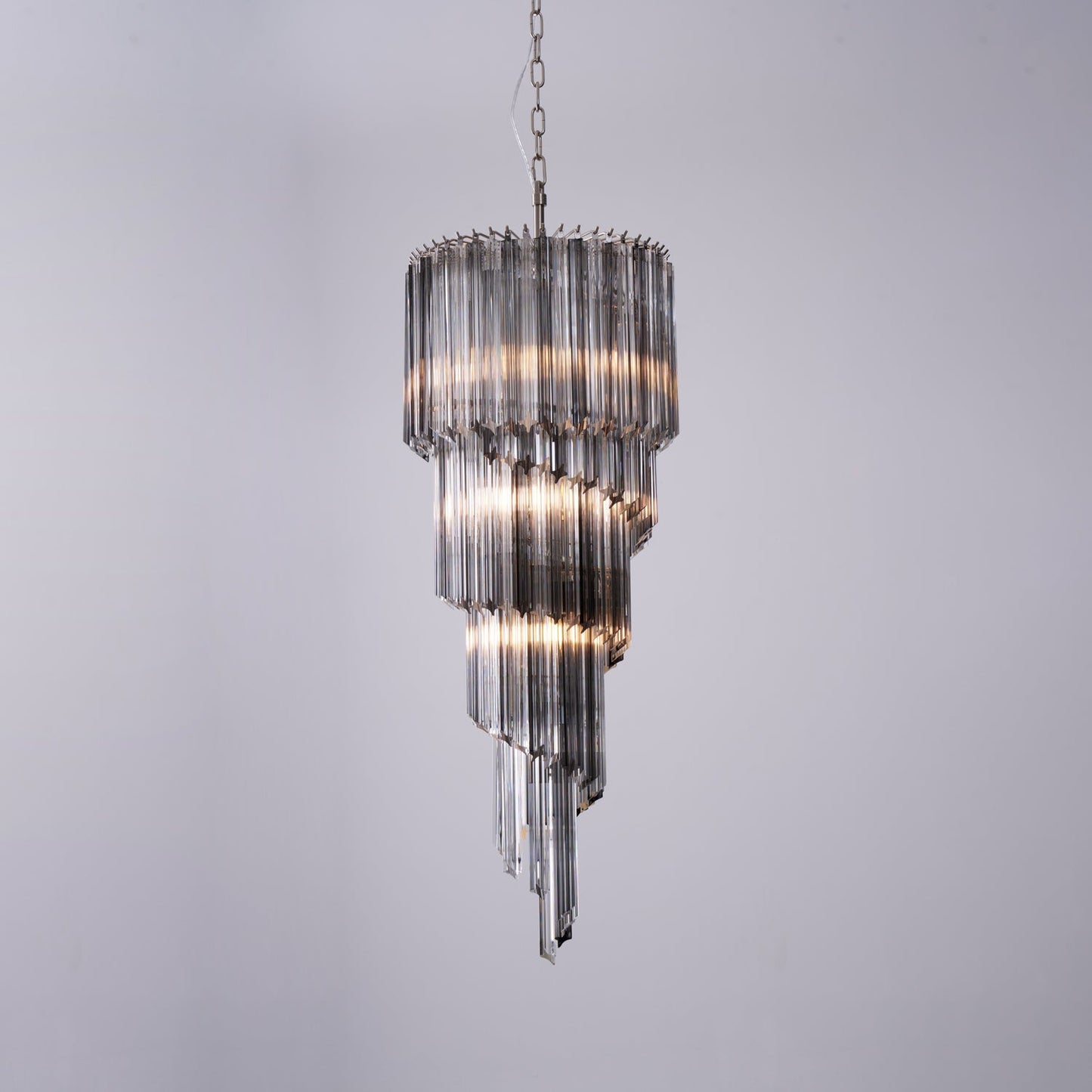 Lucente Noir Spiral Chandelier - YIOSI