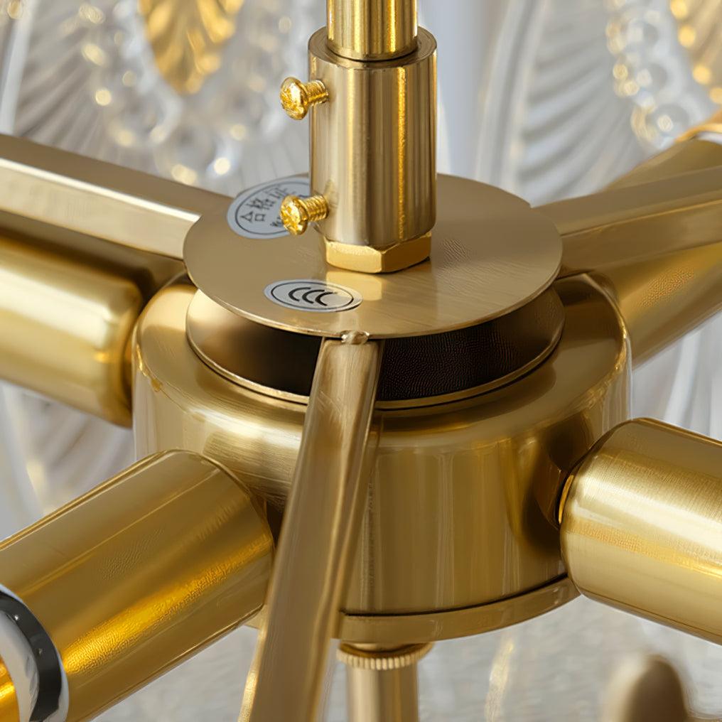 Decorative Pattern Glass Round Chandelier - YIOSI