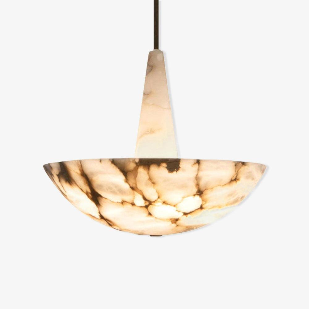 Elegant Domus Alabaster Chandelier with Integrated LED Premium