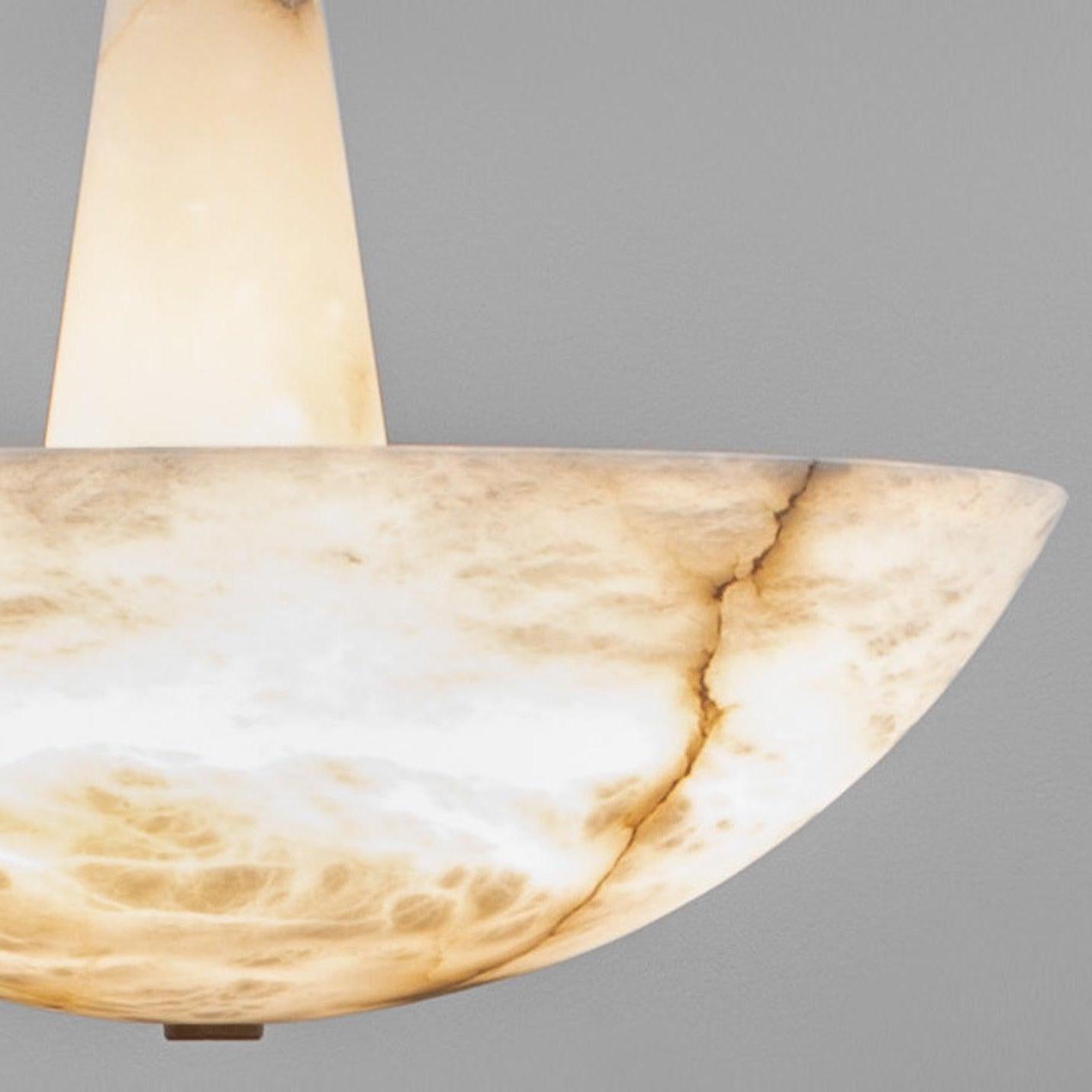 Elegant Domus Alabaster Chandelier with Integrated LED Premium